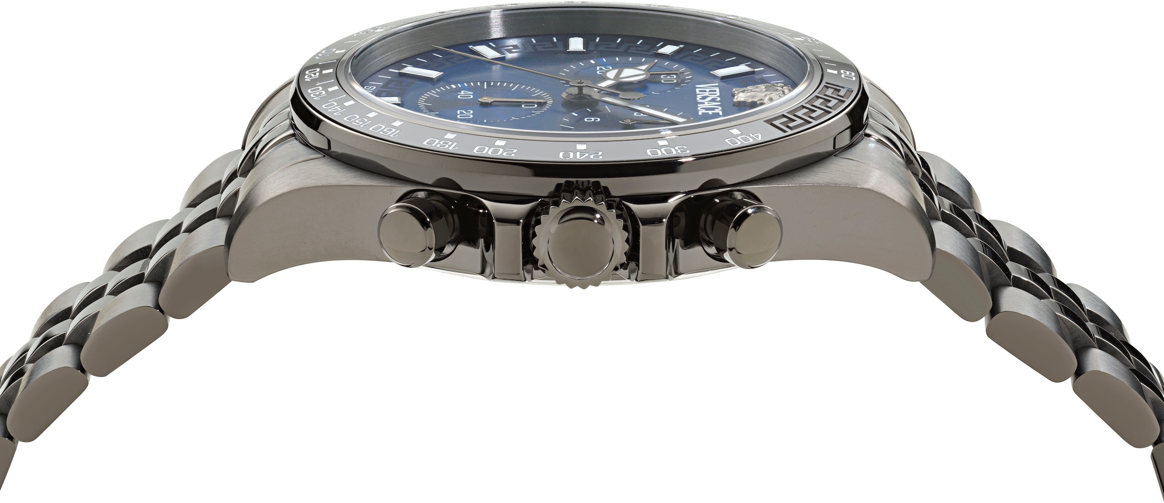 Versace Chronograph »GRECA CHRONO WAVE«, Quarzuhr, Armbanduhr, Herrenuhr, Swiss Made, Edelstahlarmband, analog