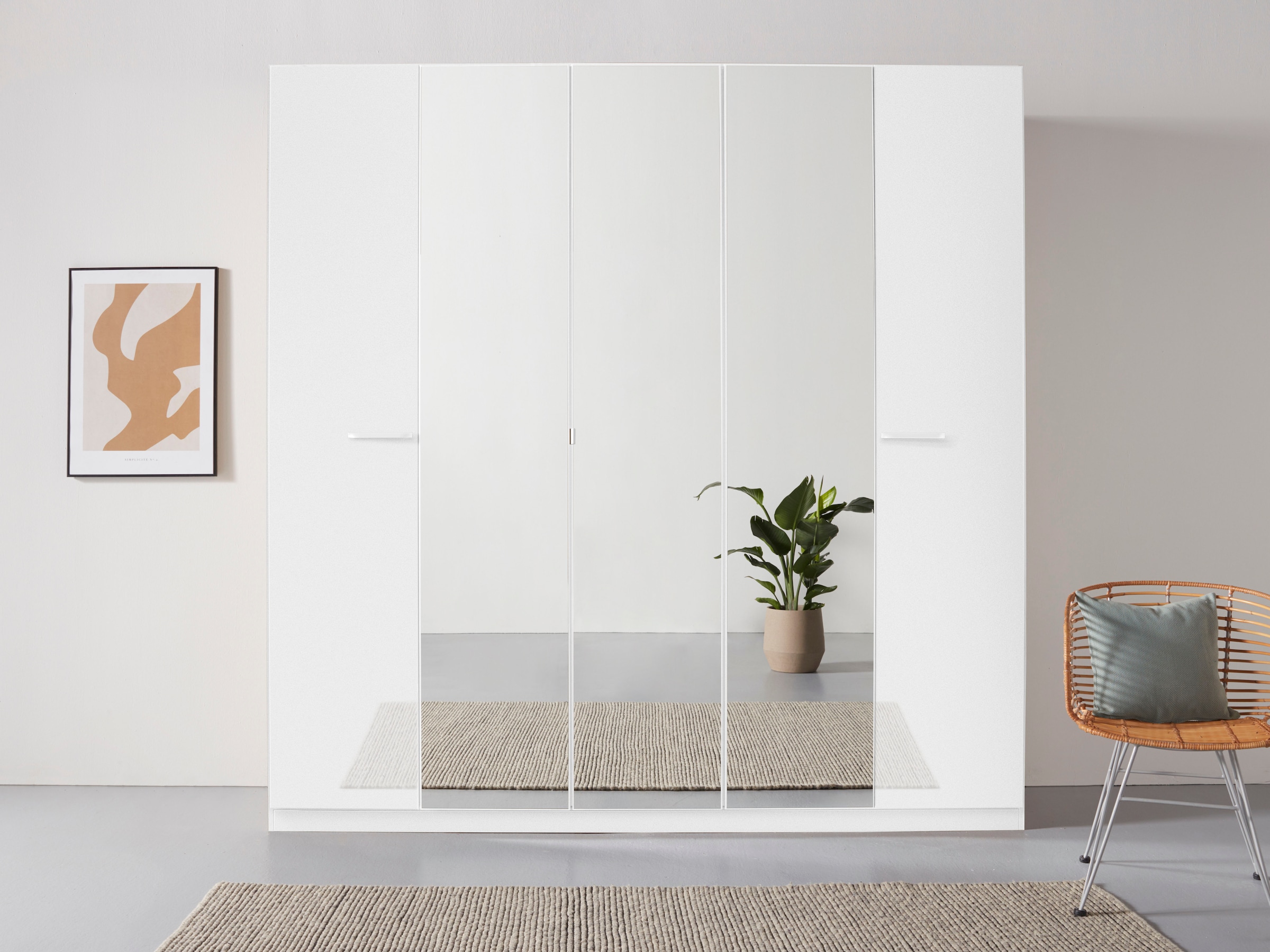 OTTO home Kleiderschrank "Mehrzweckschrank Aktenschrank Möbel Mietswohnung Schlafzimmer OTELI" erhältlich in Breiten 91-360 cm, ab Breite 136cm inkl. Innenschubladen, mit zusätzlichen Einlegeböden, optional mit Spiegel MADE IN GERMANY