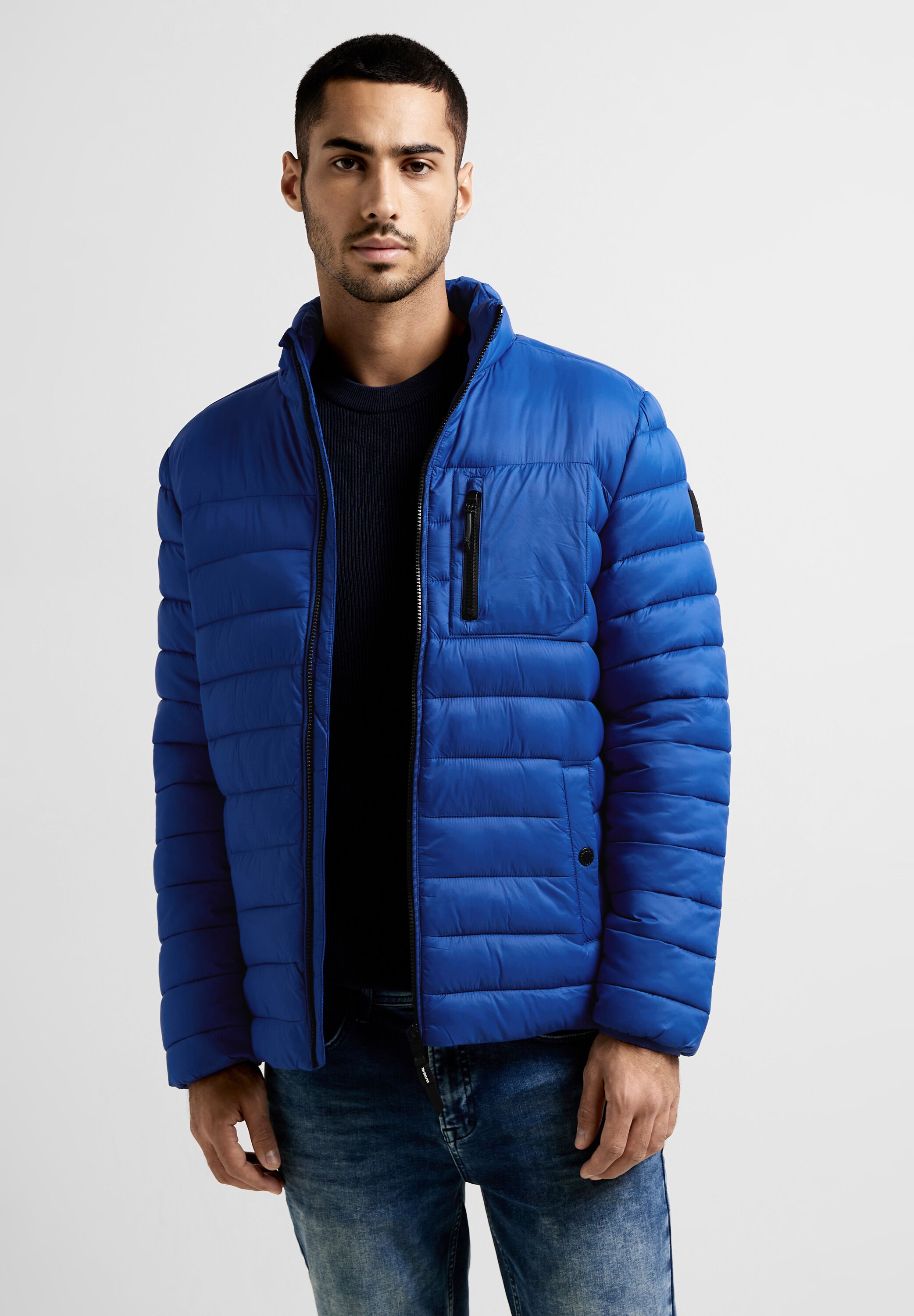 Steppjacke, ohne Kapuze, mit Brusttasche
