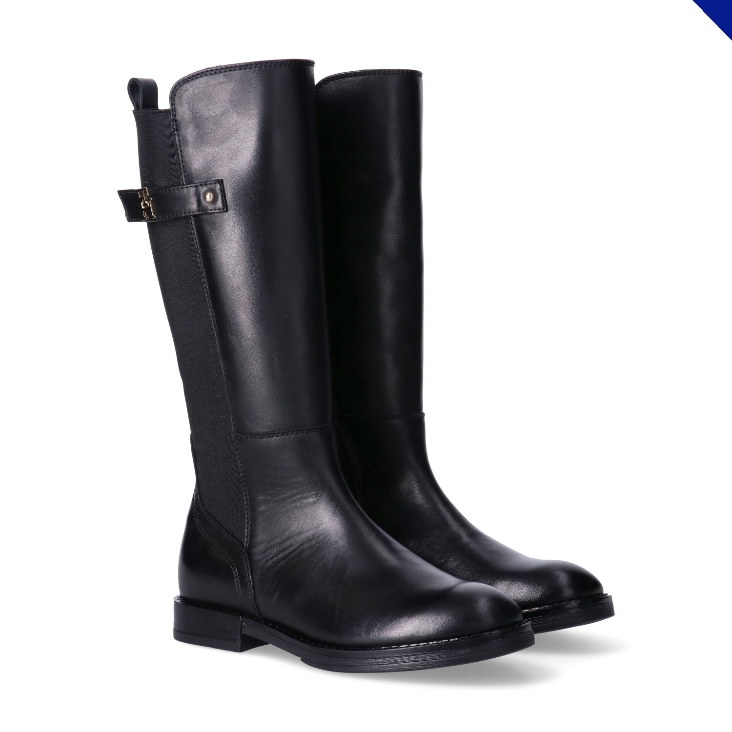 Tommy Hilfiger Stiefel Langschaftstiefel, mit Stretcheinsatz und Innenreißverschluss