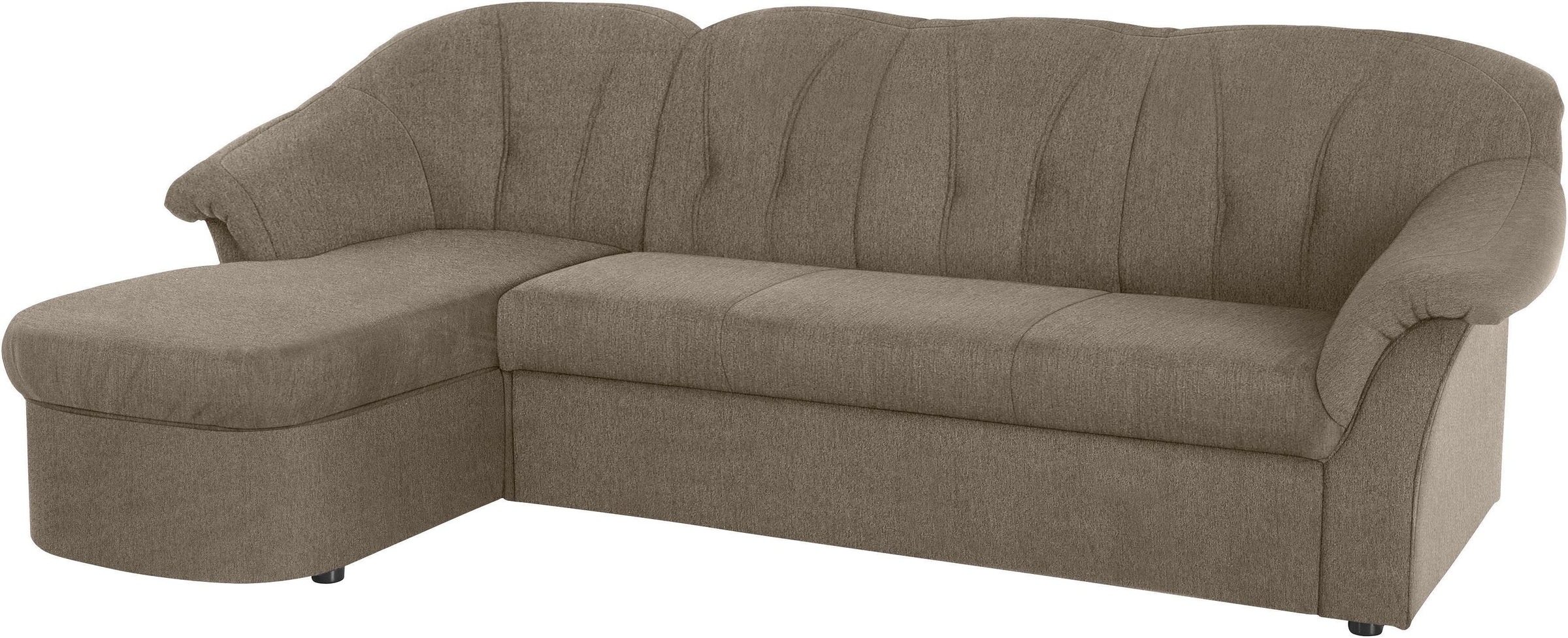 DOMO collection Ecksofa »Pegnitz, elegante Rückensteppung, kompakte Stellmaße 238/141cm, L-Form«, wahlweise mit Bettfunktion