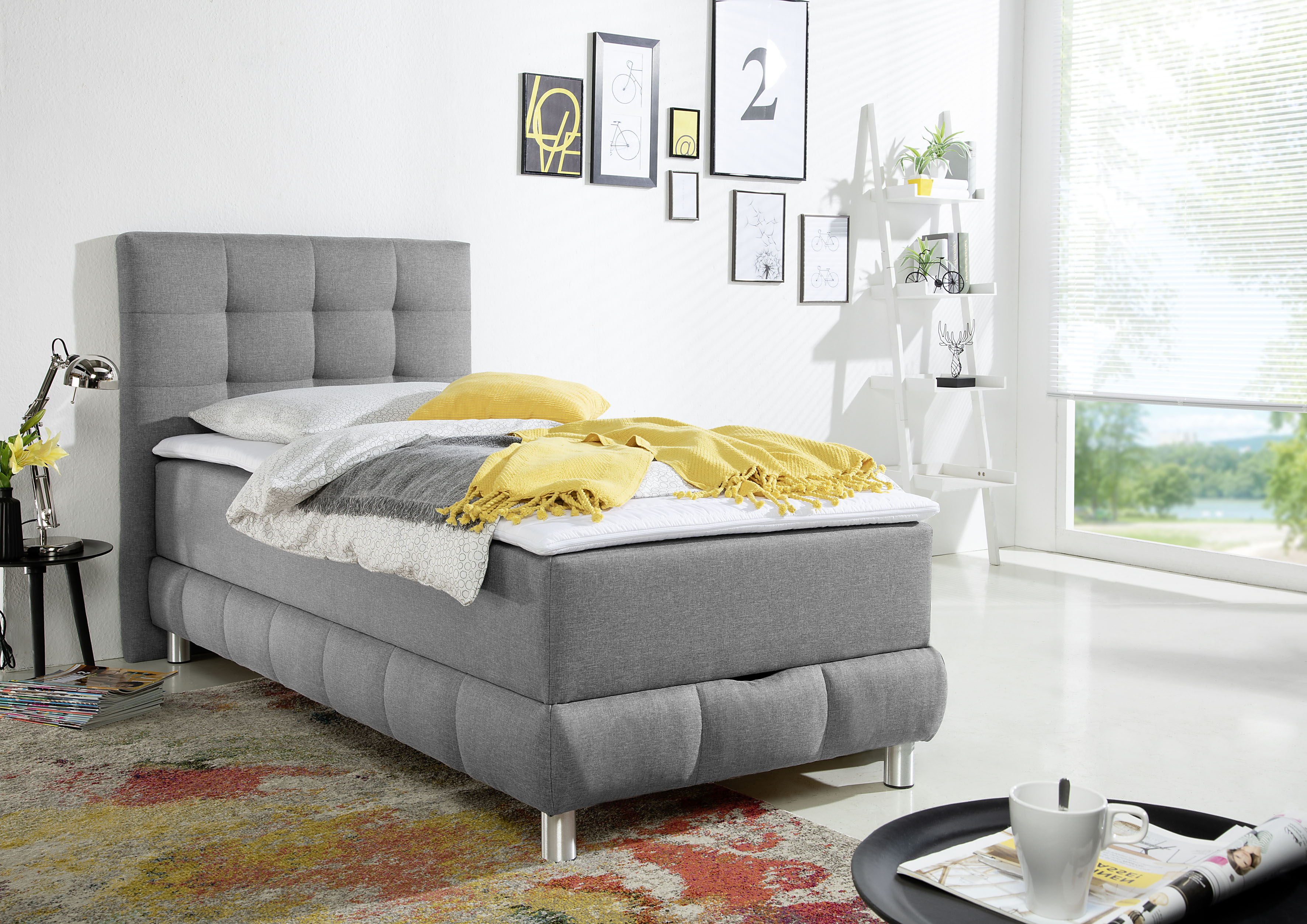 Home affaire Boxbett "Vaasa" inkl. Bettkasten & Topper, XXL-Ausführung, Überlänge 220 cm