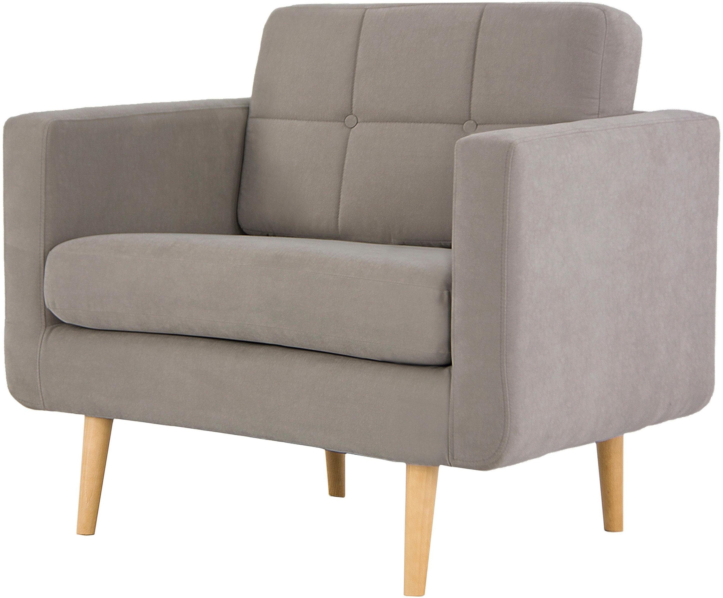 Home affaire Sessel »Brest«, mit Knopfheftung und Steppung im Rücken, geradliniges Design