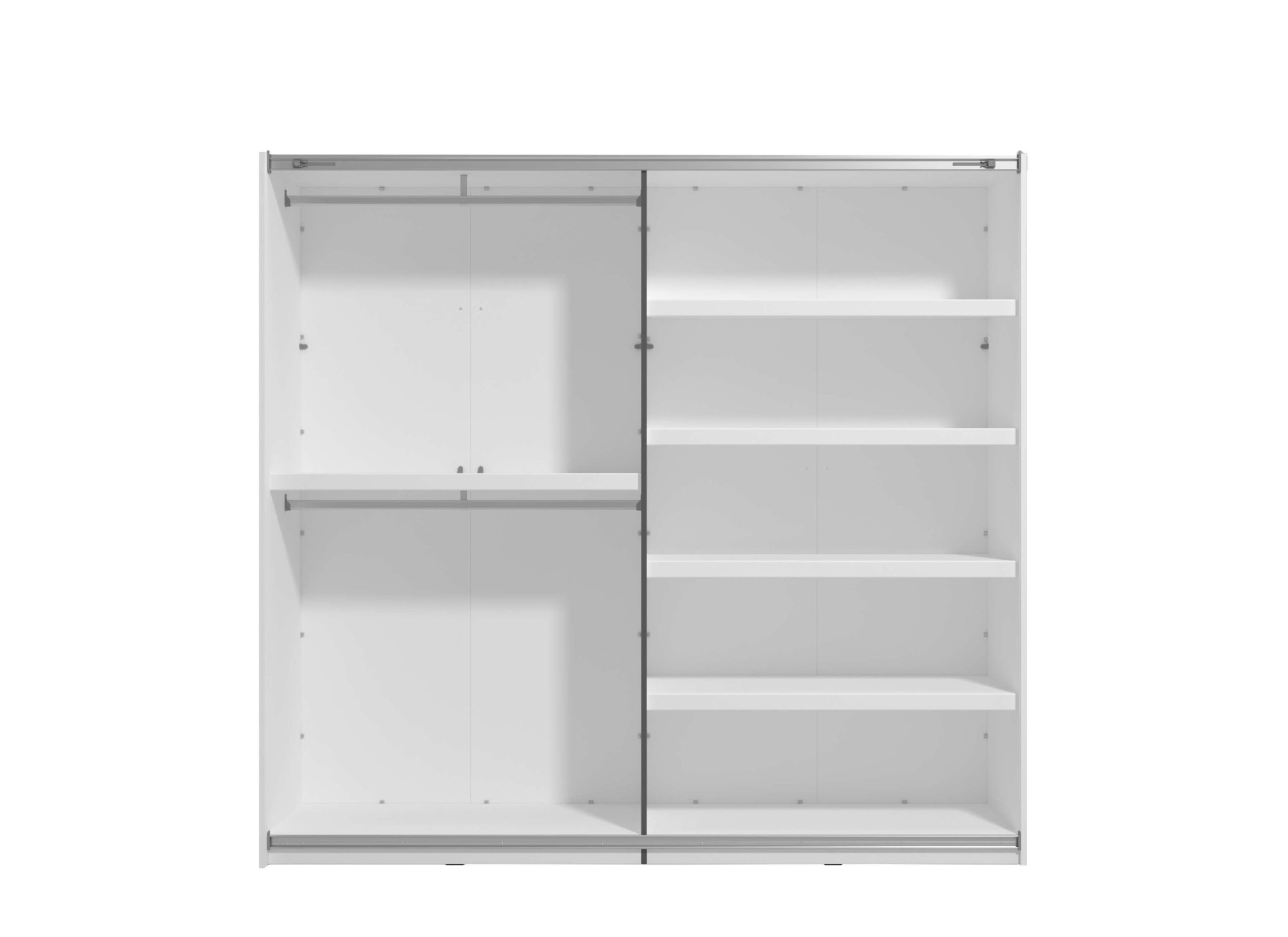 Home affaire Schwebetürenschrank »Belfort, Kleiderschrank mit Spiegel, Made in Europe«, (wähle deine perfekte, individuelle Innenausstattung), 2 Schiebetüren, 220x61x205cm, FSC® -zertifizierter Holzwerkstoff