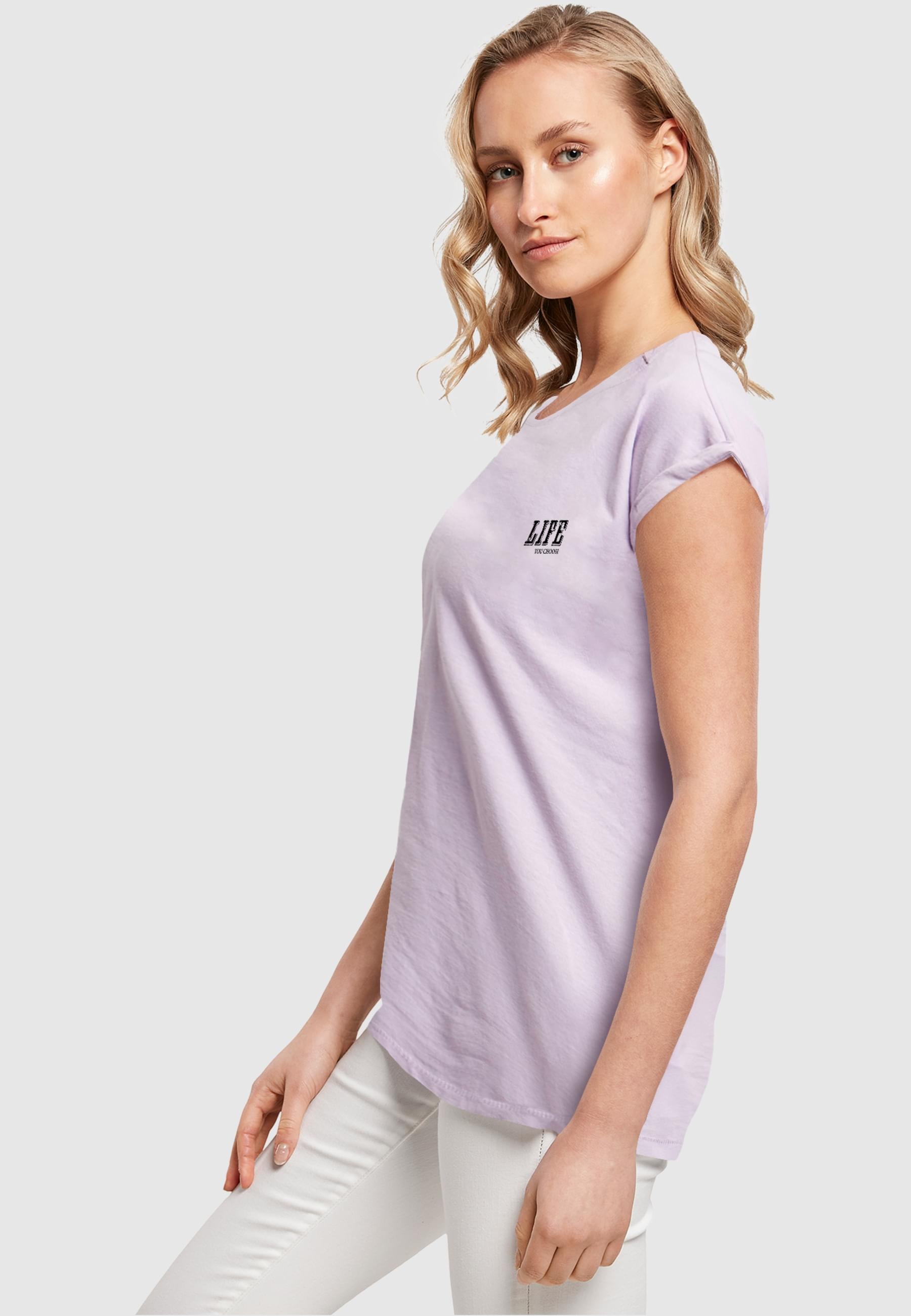 Merchcode T-Shirt »Merchcode Damen Ladies Life Extended Shoulder Tee«, (1 tlg.)
