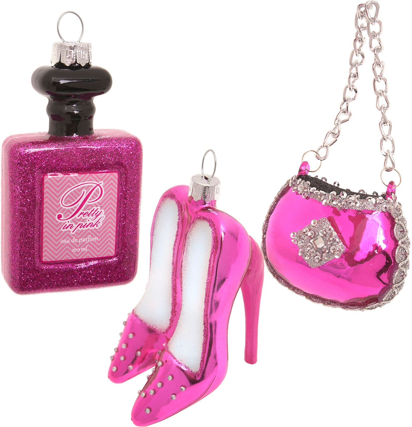 Krebs Glas Lauscha Christbaumschmuck »Set Pretty in Pink ...