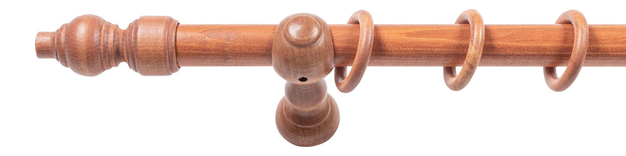 Thumbnail - SN DECO GROUP Gardinenstange "Filigrano" 1 läufig-läufig Fixmaß 28 mm, Holz, verschiedene Längen und Farben, Komplettset