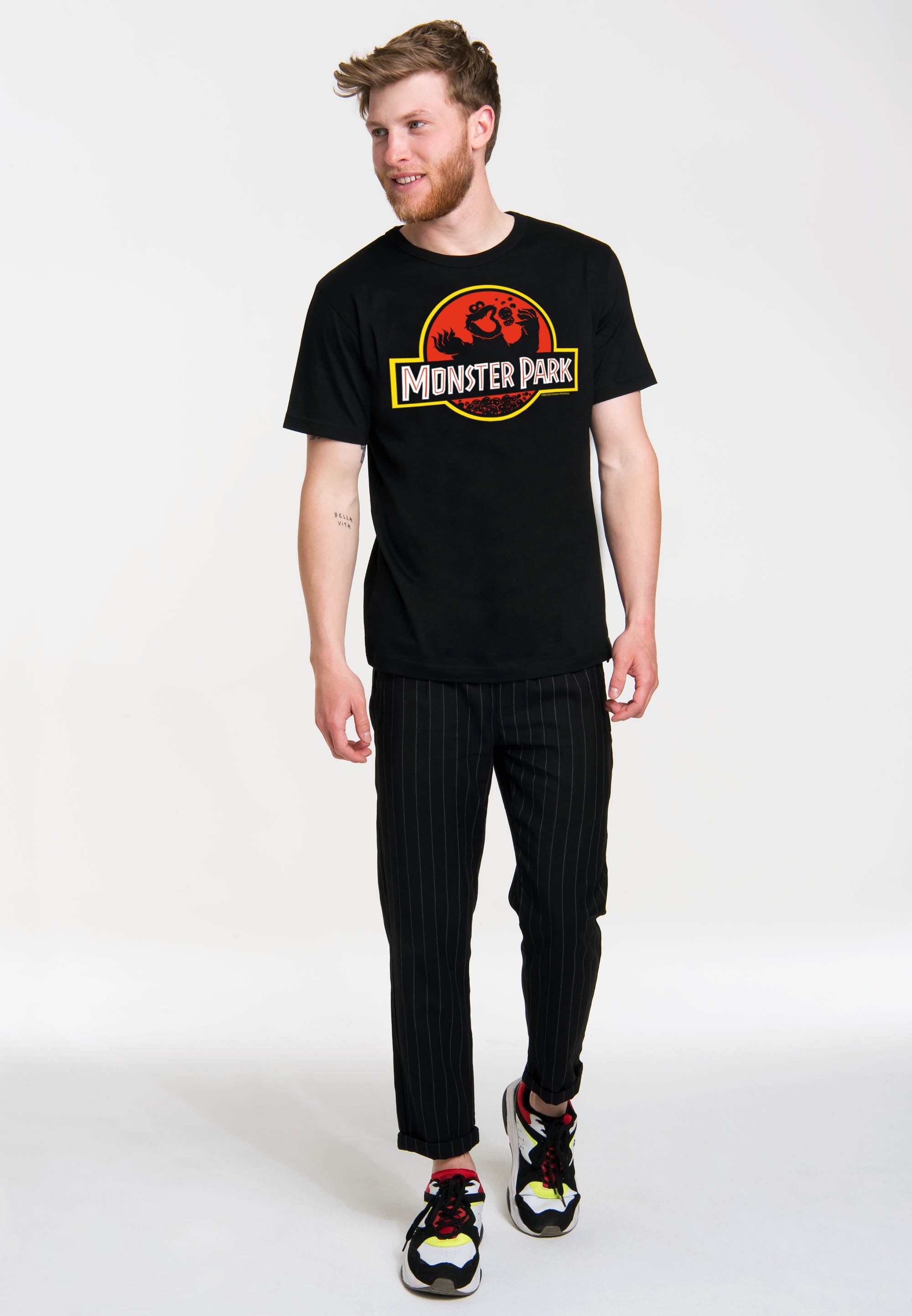 LOGOSHIRT T-Shirt »Cookie Monster - Monster Park«, mit lizenziertem Print