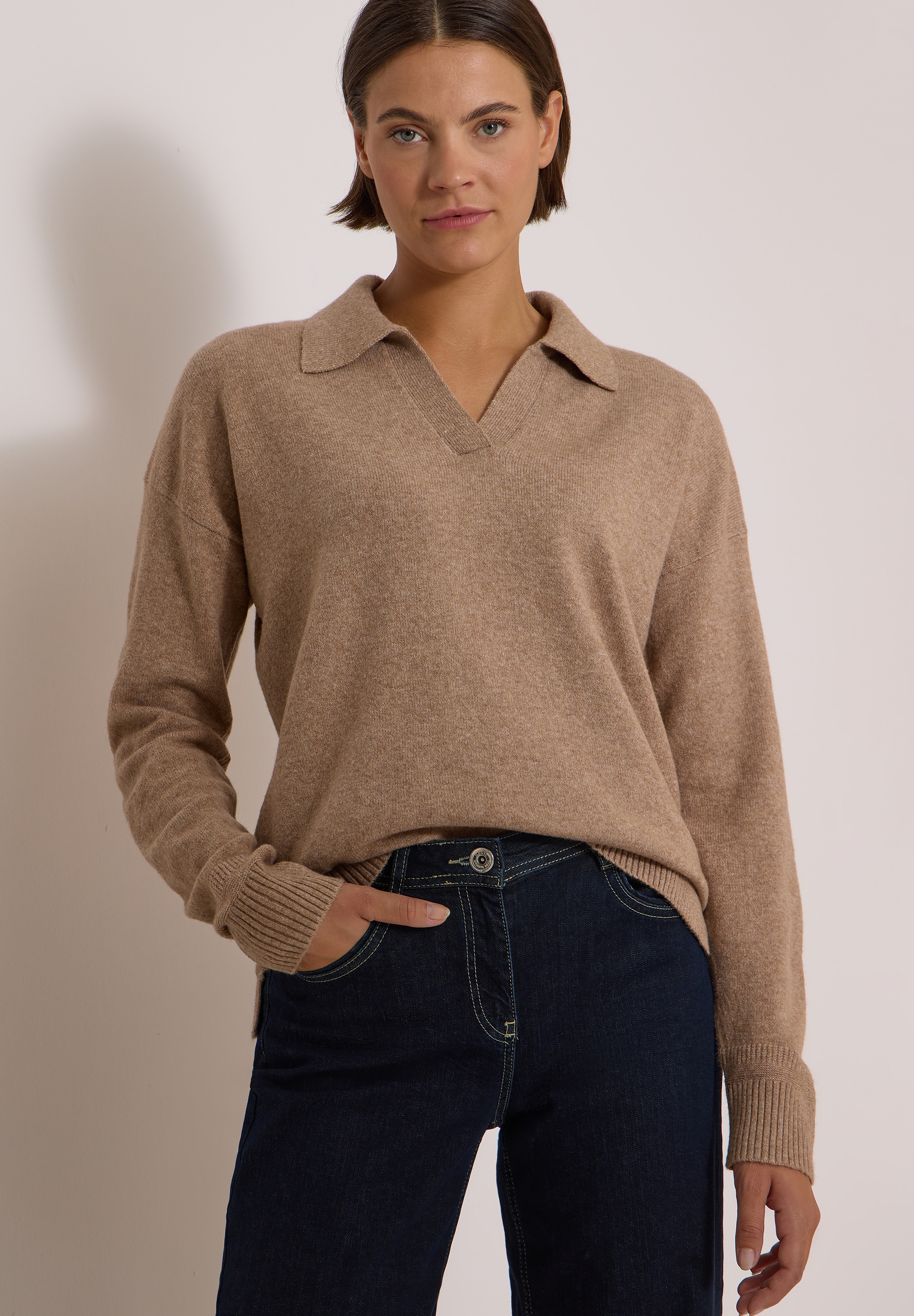 Cecil Strickpullover aus softem Materialmix