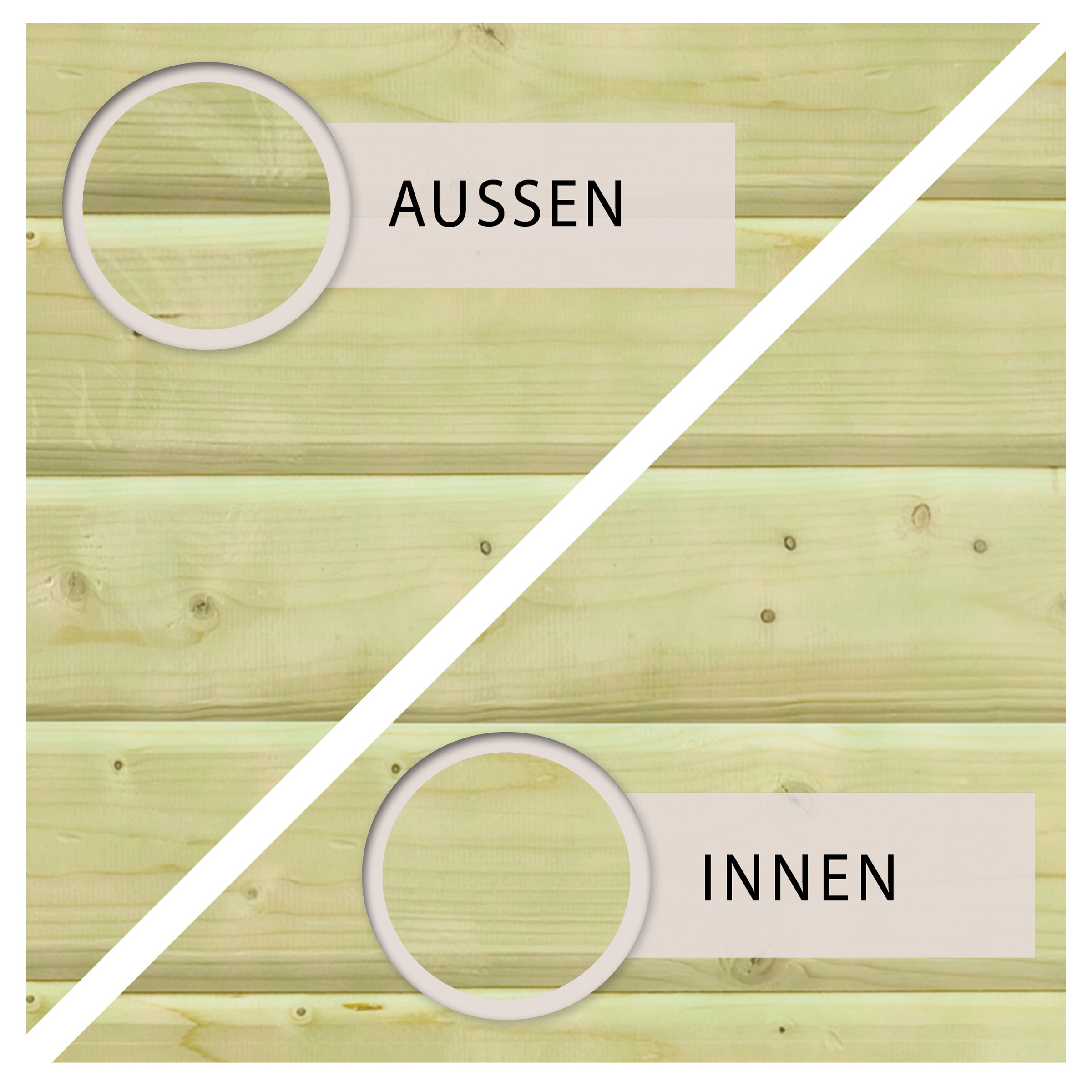 Karibu Achteckpool »PALMA Set A BxLxH: 358x569x124 cm«, (Set, 5 tlg.), 38 mm kesseldruckimprägniertes Fichtenholz