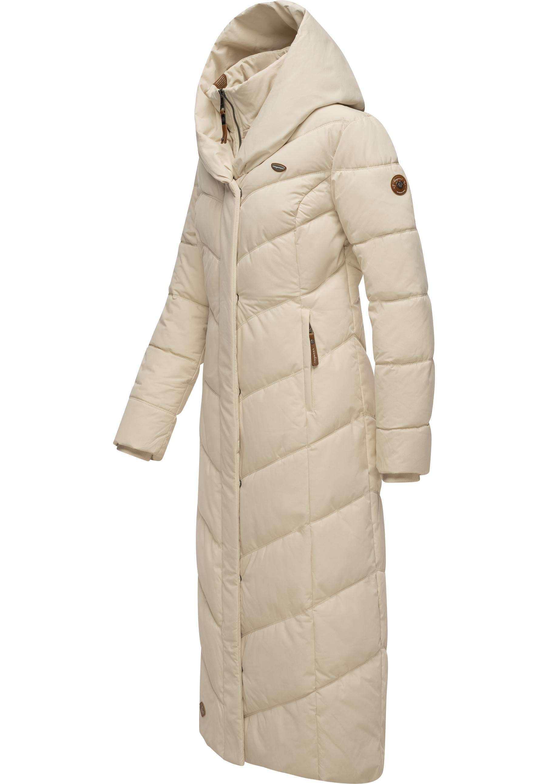 Ragwear Steppmantel »Natalka Extralong«, Gesteppter Damen Mantel mit Kapuze