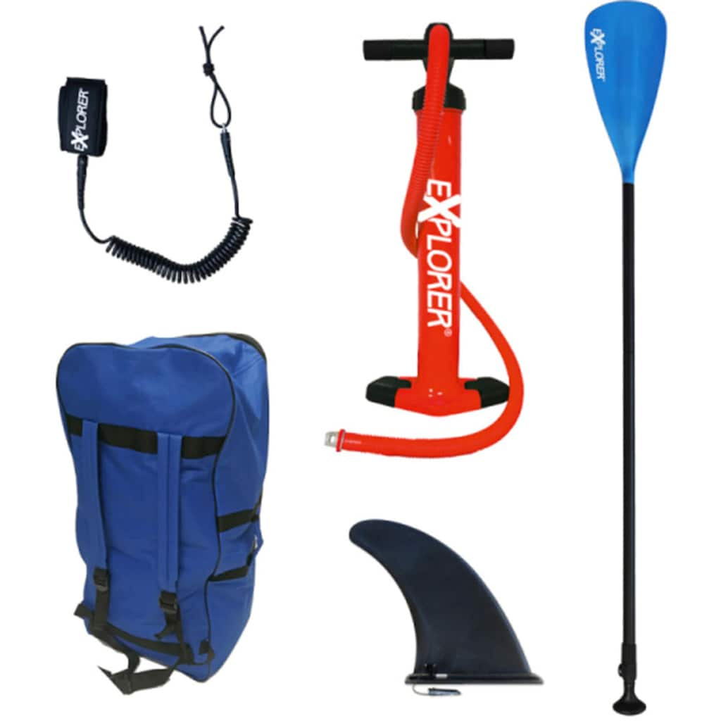 EXPLORER Inflatable SUP-Board »Stream 10.2«, (6 tlg., mit Paddel, Pumpe und Transportrucksack)