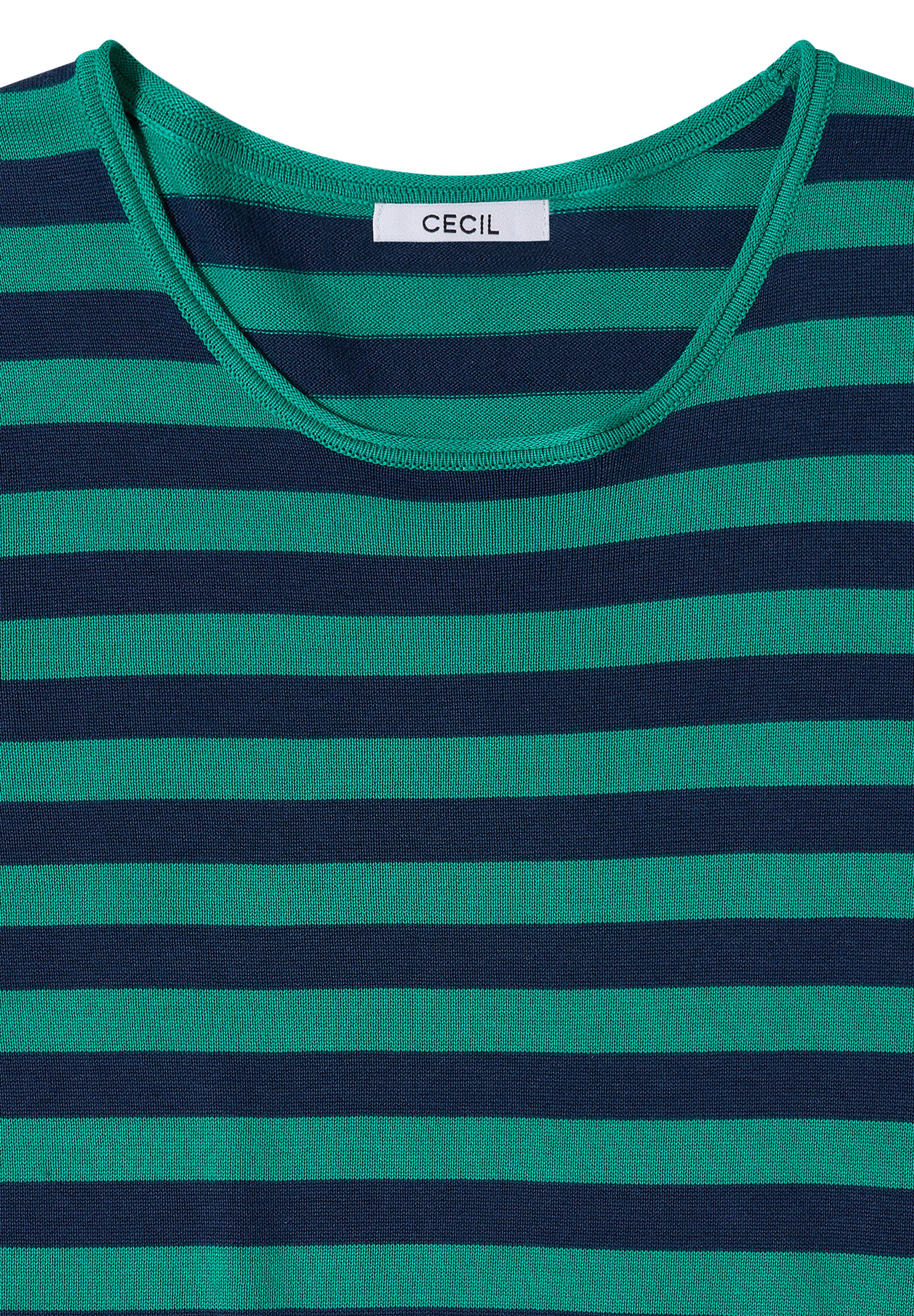 Cecil Rundhalspullover im Streifendesign