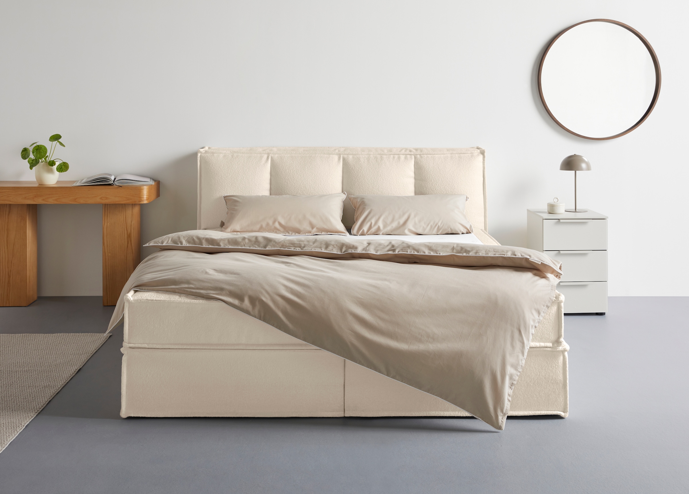 LeGer Home by Lena Gercke 1100000002199 "Addyson" Härtegrade H2, H3 und H4 wählbar, Boxspringbett inkl. Topper, 2 Matratzen
