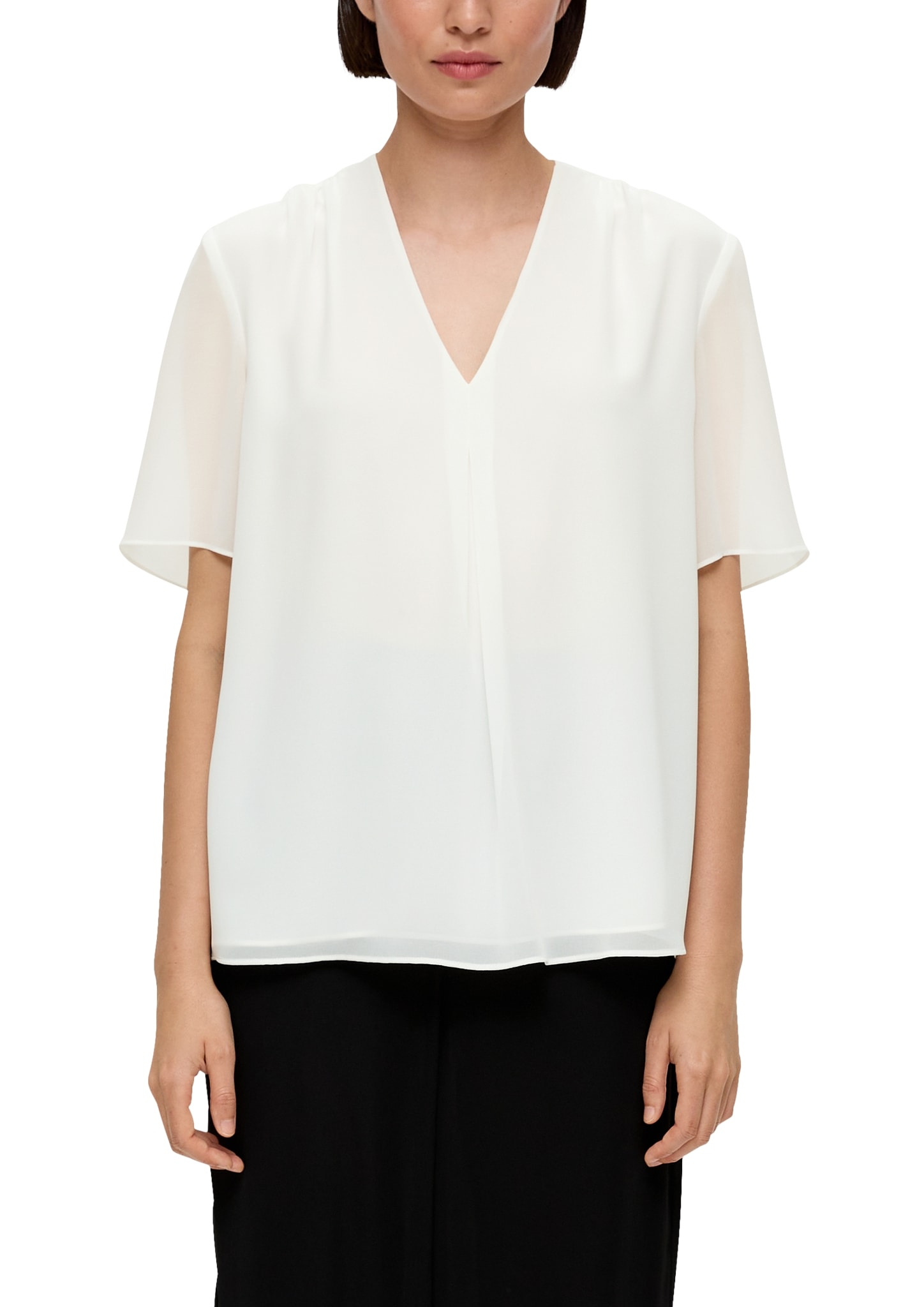 s.Oliver BLACK LABEL Shirtbluse, mit eingelegter Falte vorne