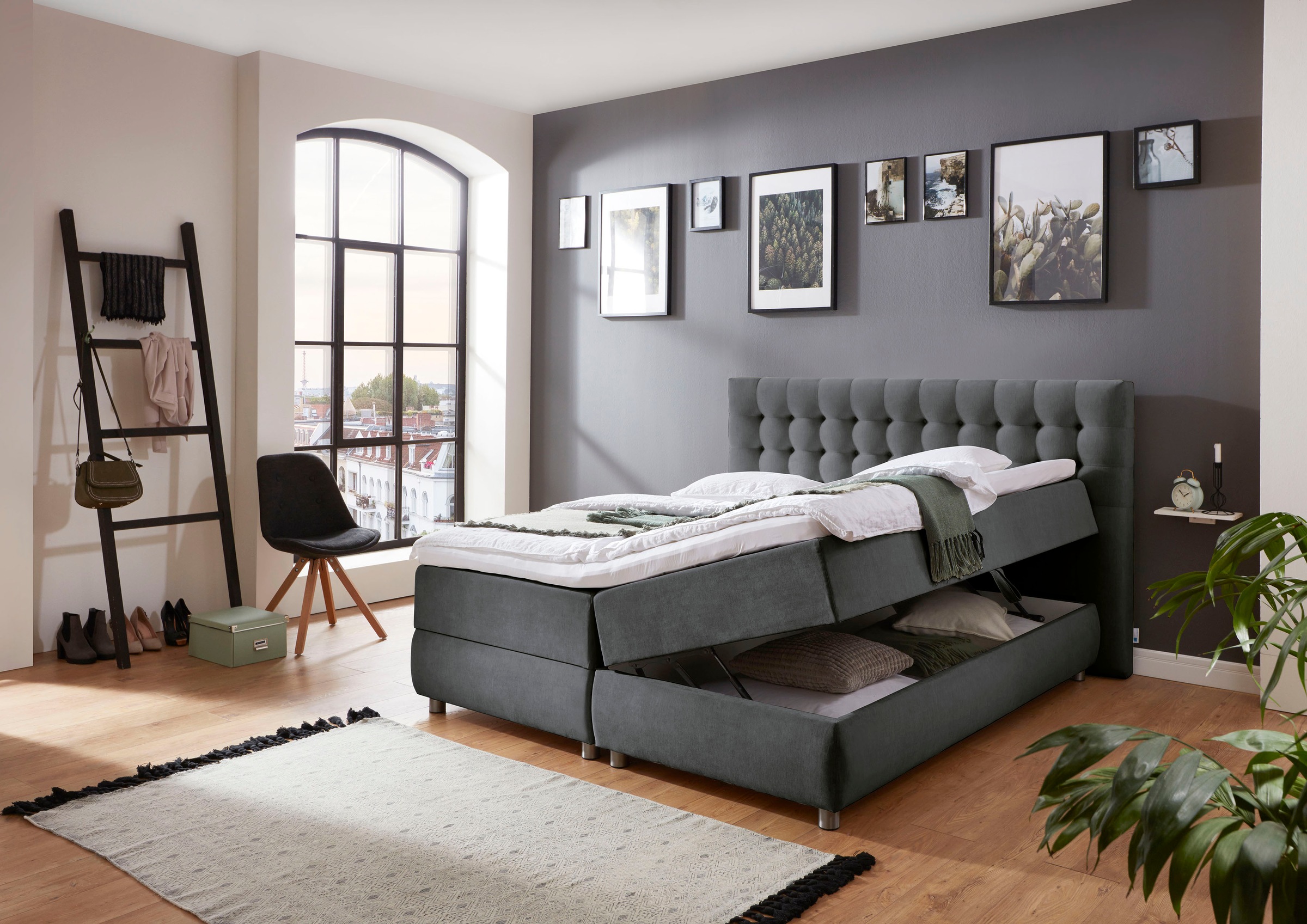 ATLANTIC home collection Boxspringbett "Tina" mit Bettkasten und Topper, au günstig online kaufen