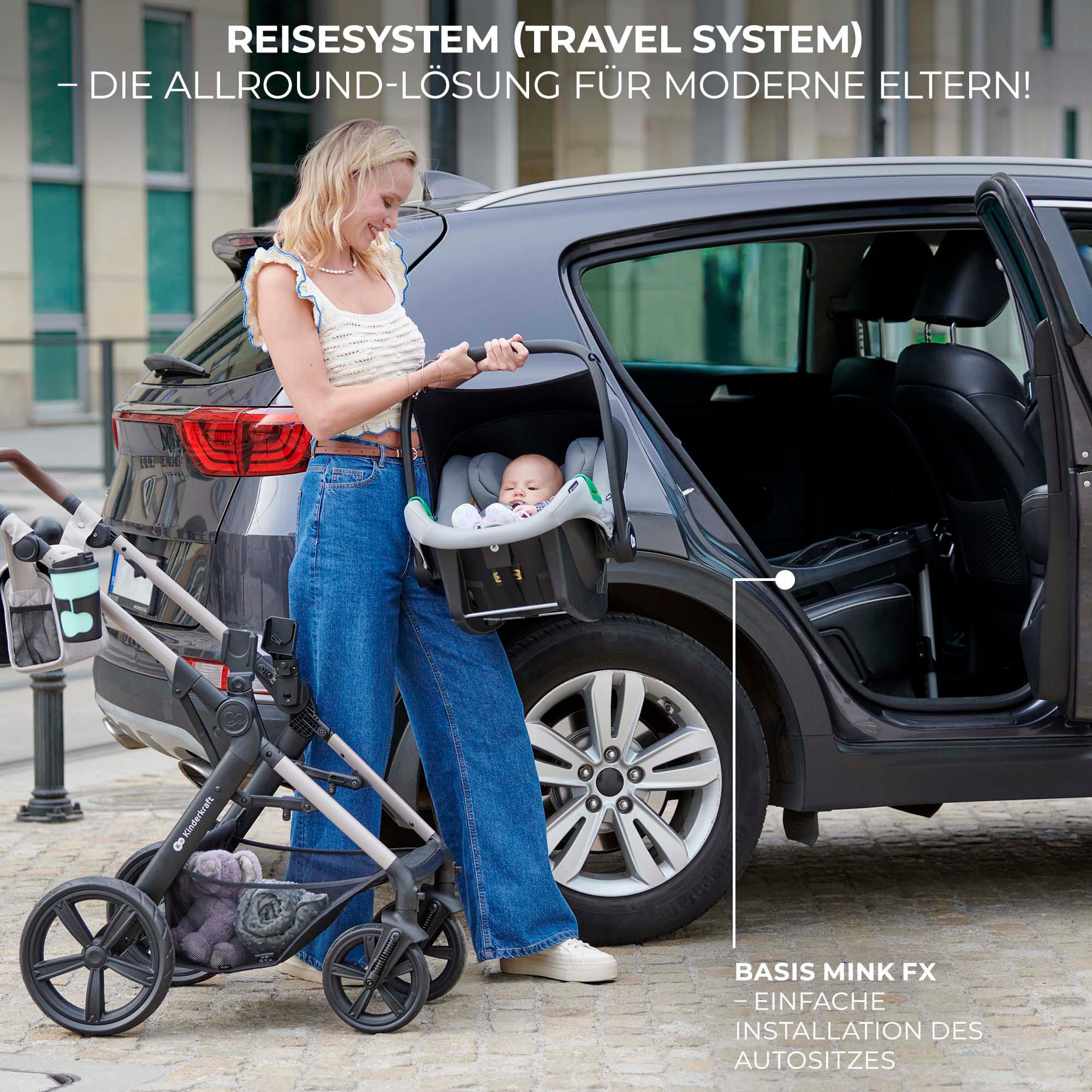 Kinderkraft Kombi-Kinderwagen »MOOV 2 Air 3IN1« 27 kg mit Luftreifen