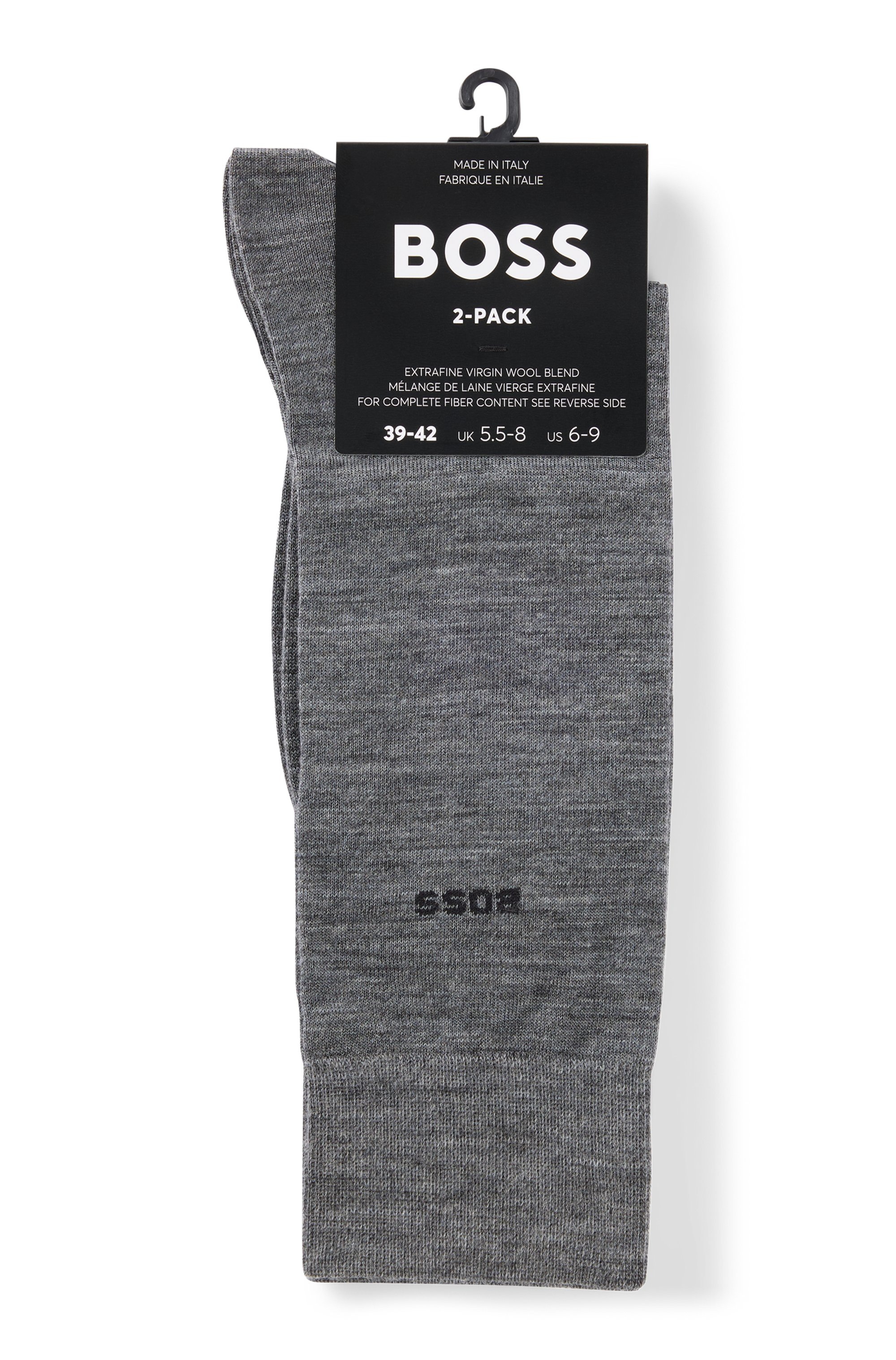 BOSS Socken "2P RS Uni WO", (Packung, 2er Pack), mit eingesticktem Markenlo günstig online kaufen