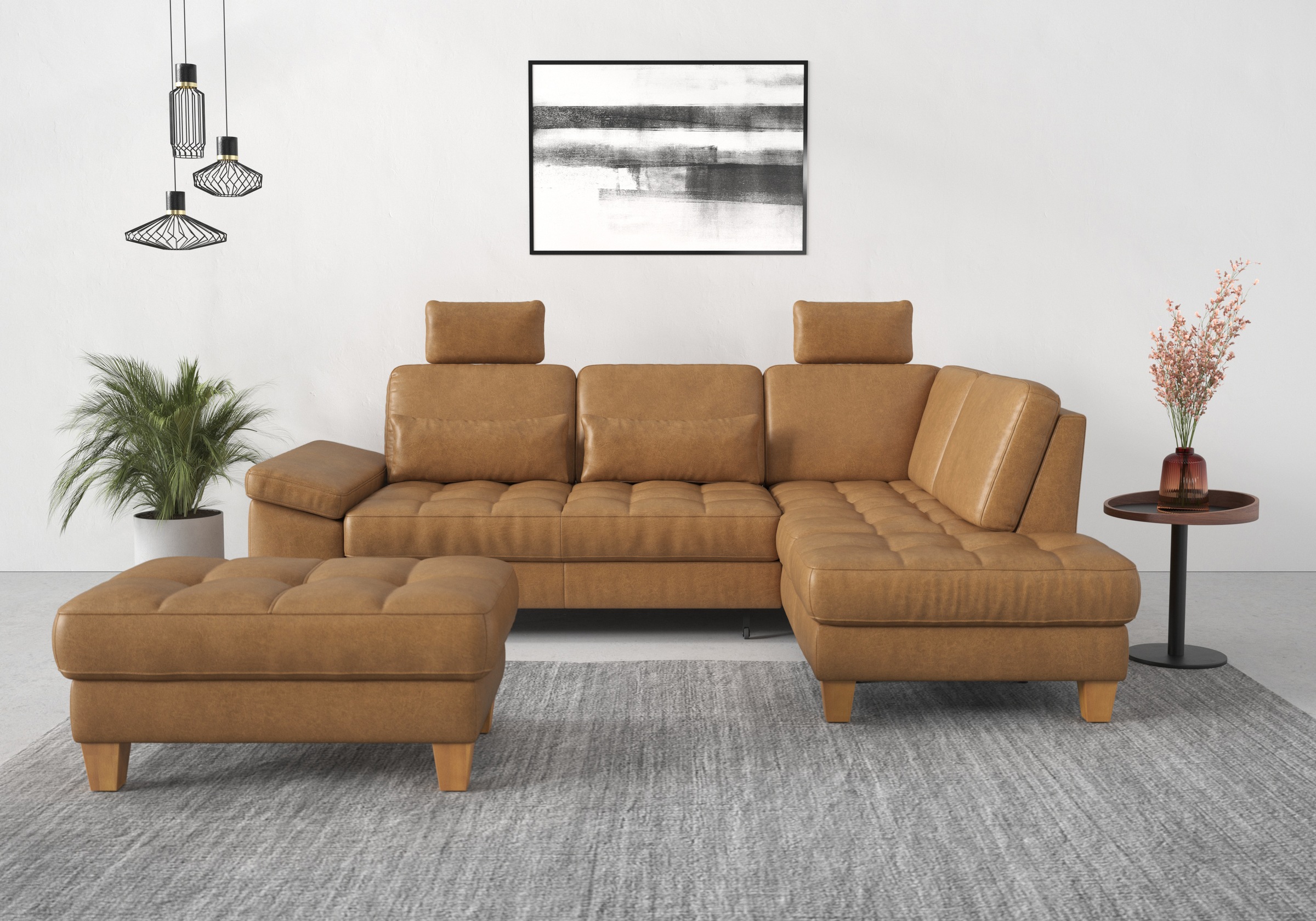 sit&more Ecksofa »Westham L-Form«, mit Ottomane, mit oder ohne Bettfunktion, Bettkasten, Verstellung