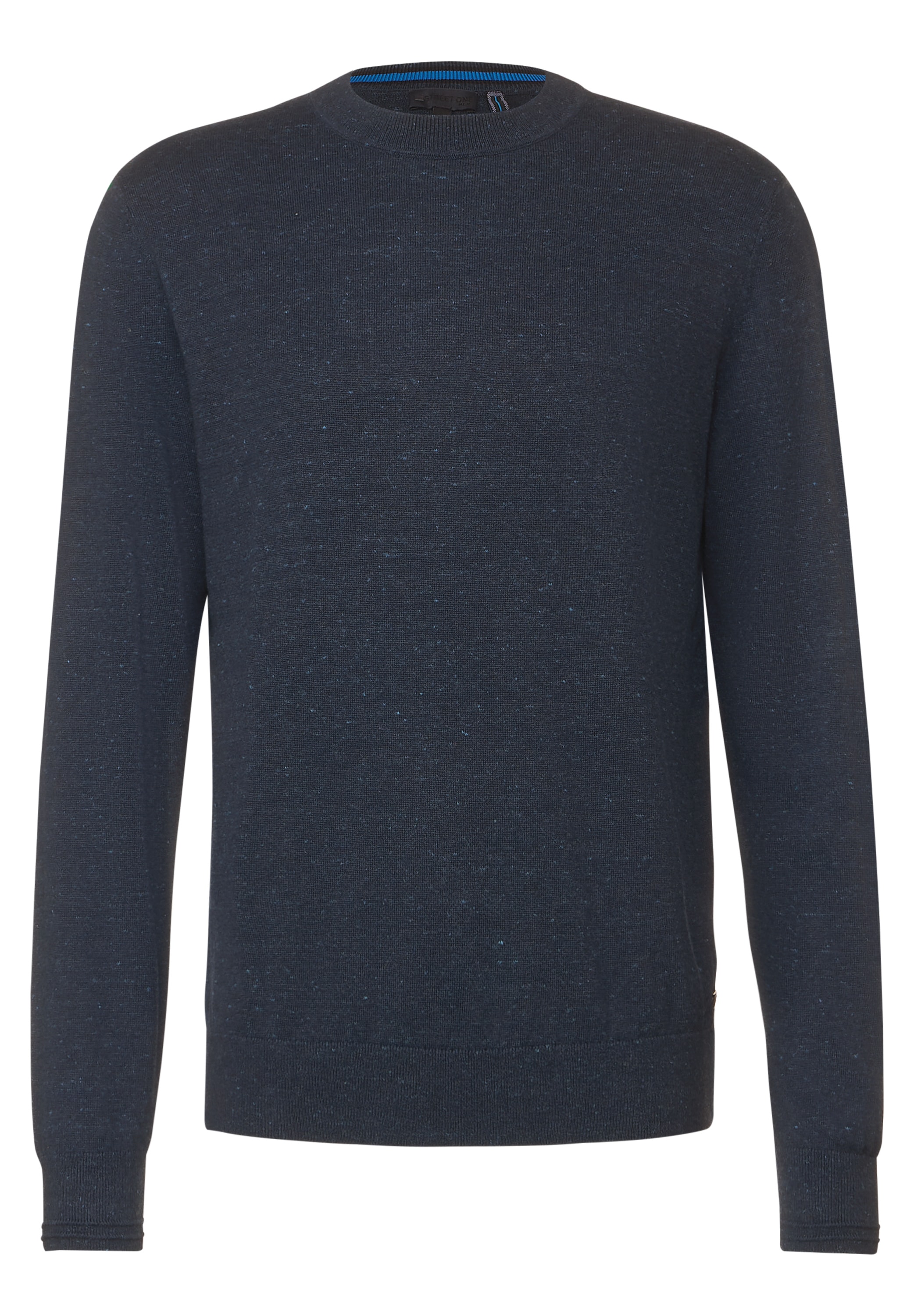 STREET ONE MEN Stehkragenpullover, mit Rippstrickdetails