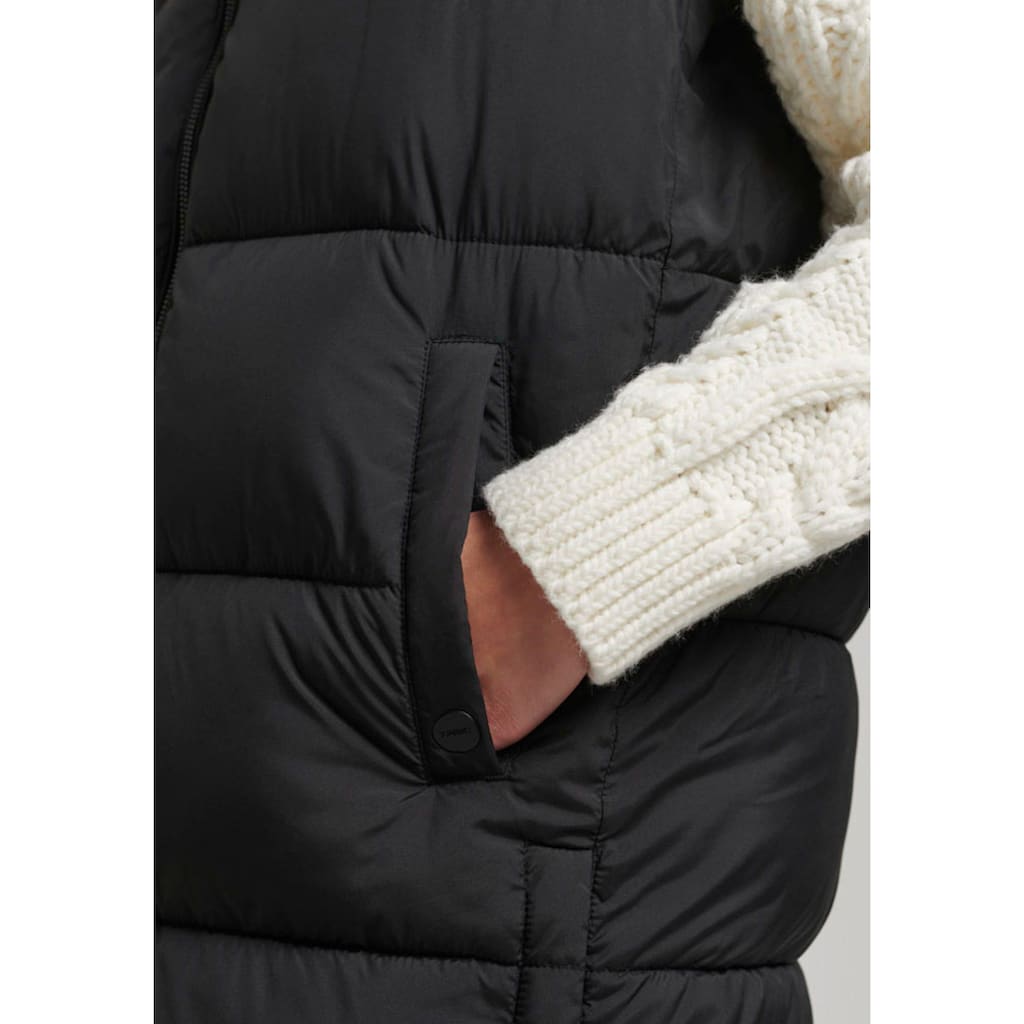 Superdry Steppweste »STUDIOS LONGLINE QUILTED GILET«