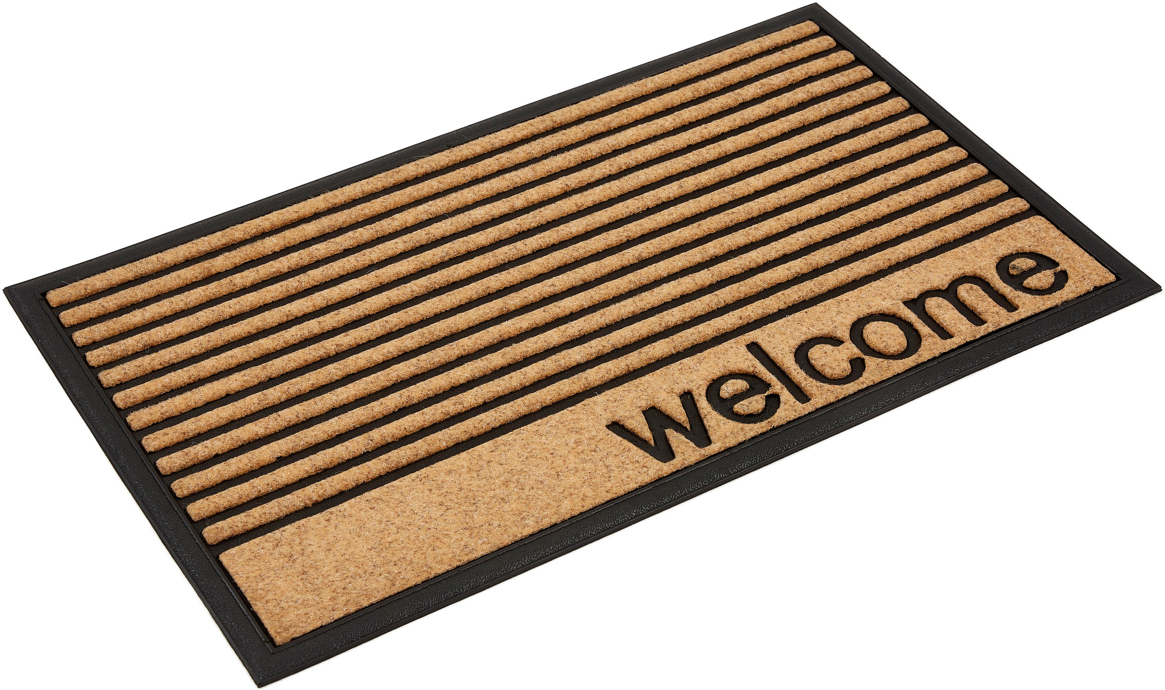 Fußmatte ASTRA "Border Graphic", beige (natur), B:45cm H:8mm L:75cm, Gummi, Kunstfaser, Teppiche, Fußmatte, Türmatte, Schmutzfangmatte, rutschfest, In und Outdoor 5