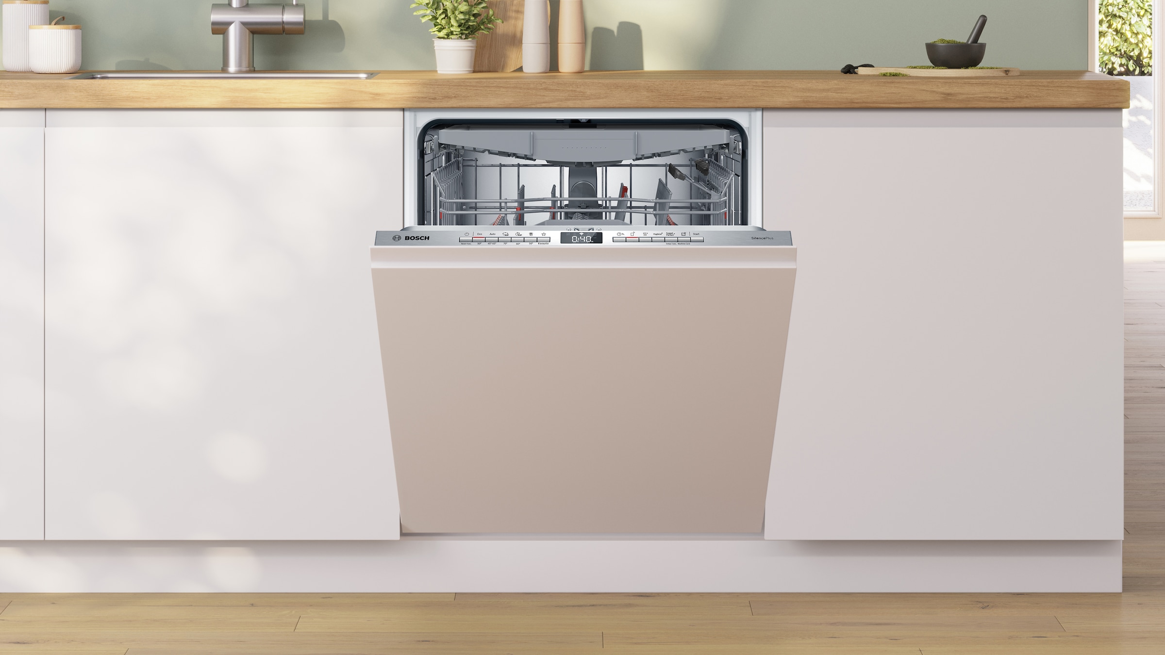 BOSCH vollintegrierbarer Geschirrspüler Serie 4 "SBV4ECX32E", 14 Maßgedecke