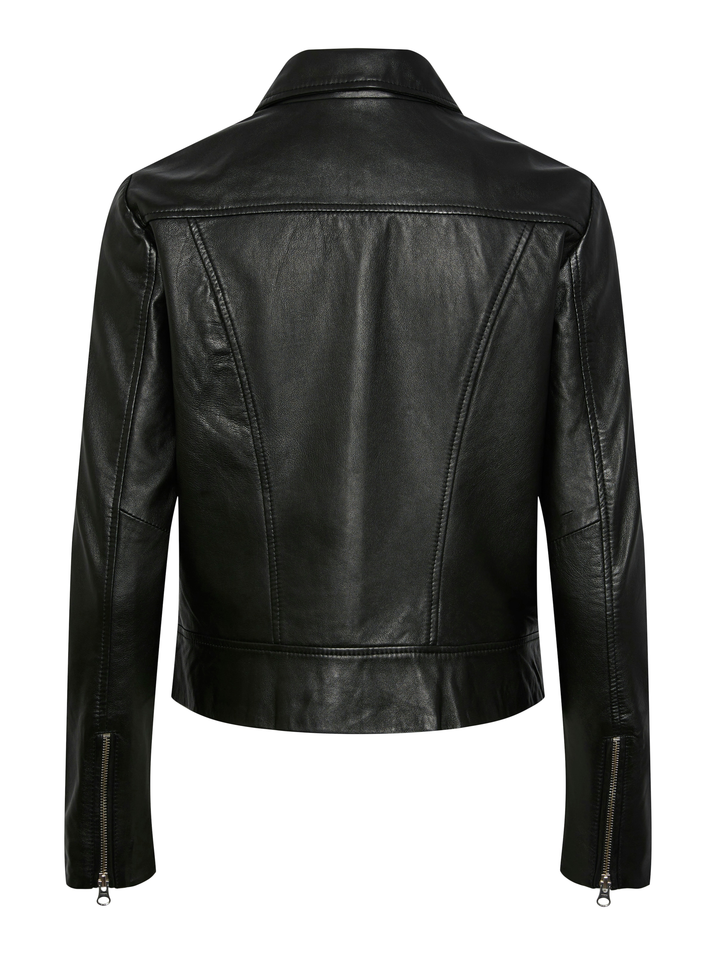 pieces Lederjacke »PCSUSSE LEATHER JACKET NOOS«, aus weichem Lammleder