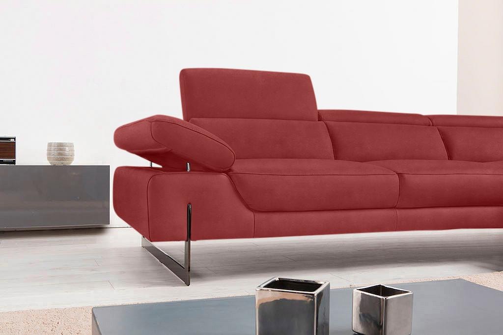 Egoitaliano Ecksofa »Queenie, extravagantes Sofa mit erstklassigem Sitzkomfort«, mit verstellbaren Arm- und Rücken- bzw. Kopfteilen