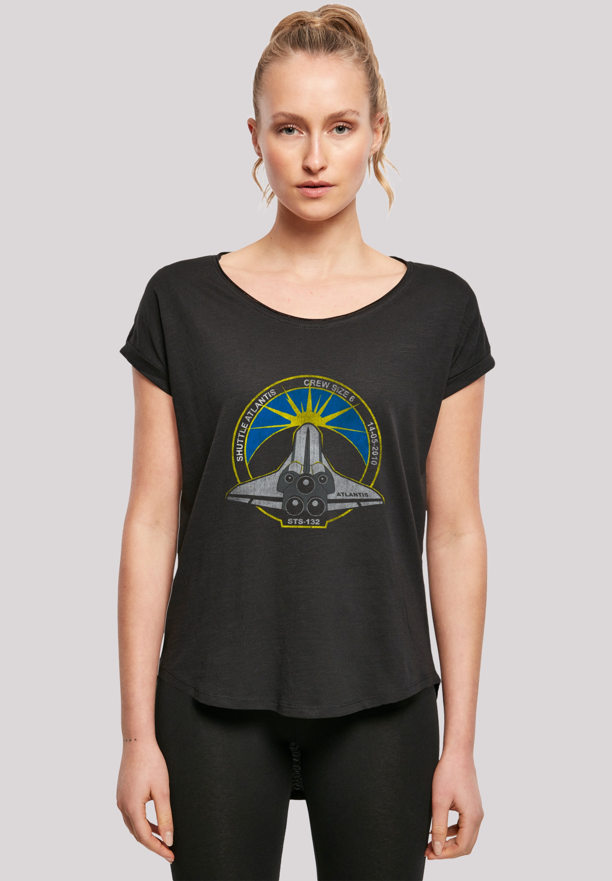 F4NT4STIC T-Shirt "NASA STS 132 Atlantis Mission Badge Distressed", Premium günstig online kaufen