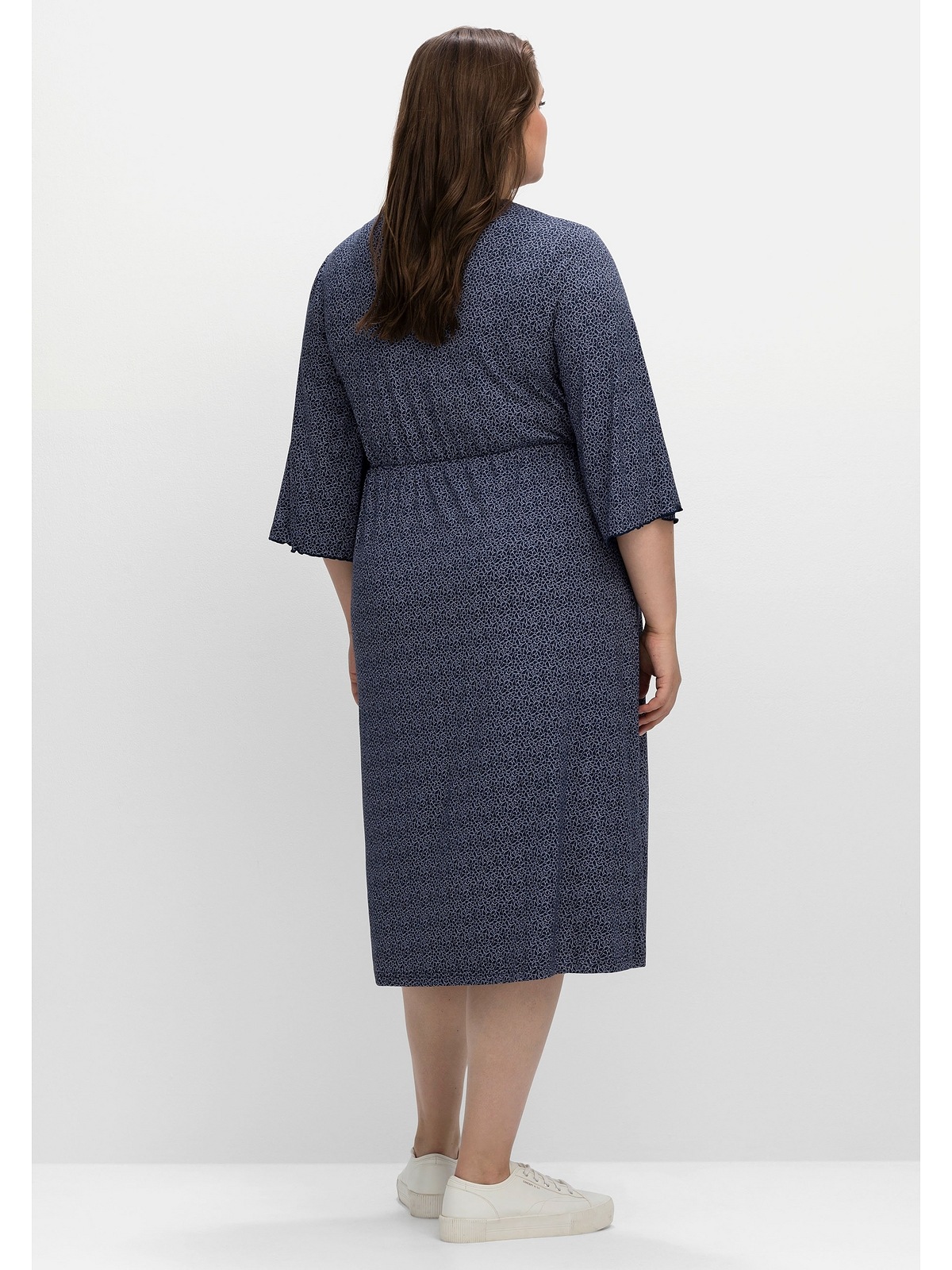 Sheego Jerseykleid »Große Größen« in Wickeloptik mit Minimalprint NQ9273