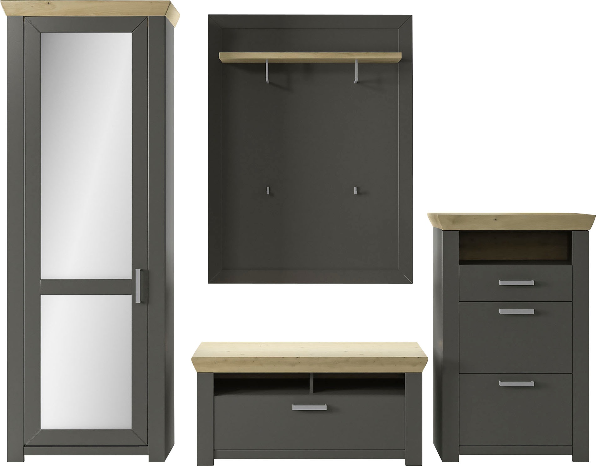 set one by Musterring Garderoben-Set "GA York Kombi 55" Set, 4 Stk. tlg. günstig online kaufen