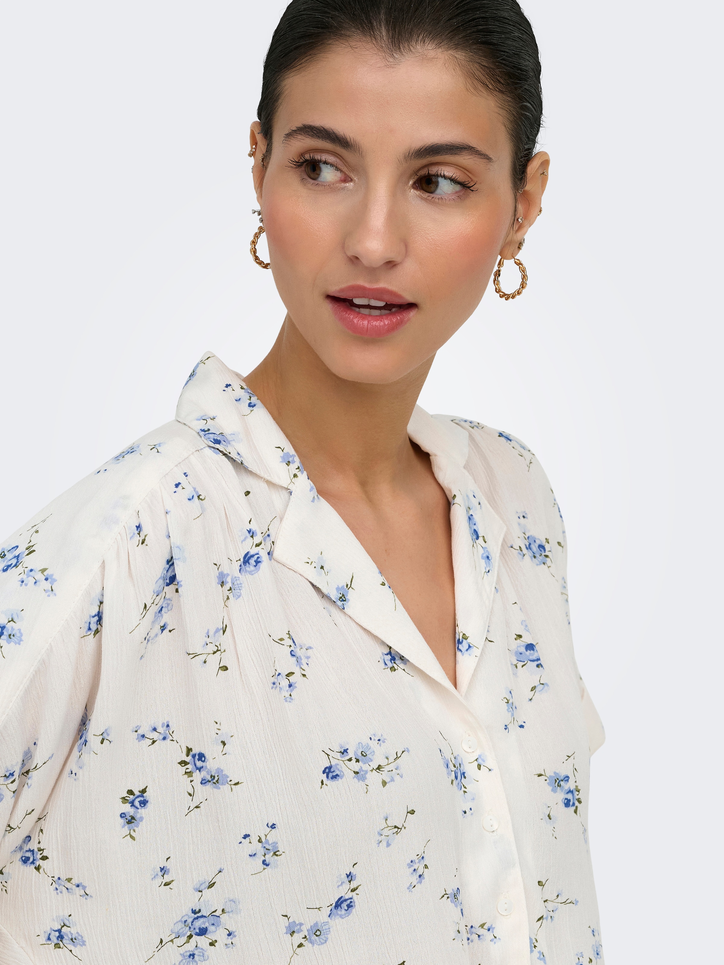 ONLY Kurzarmbluse »ONLPAULA LIFE S/S TIE SHIRT WVN NOOS« Viskose, regular fit