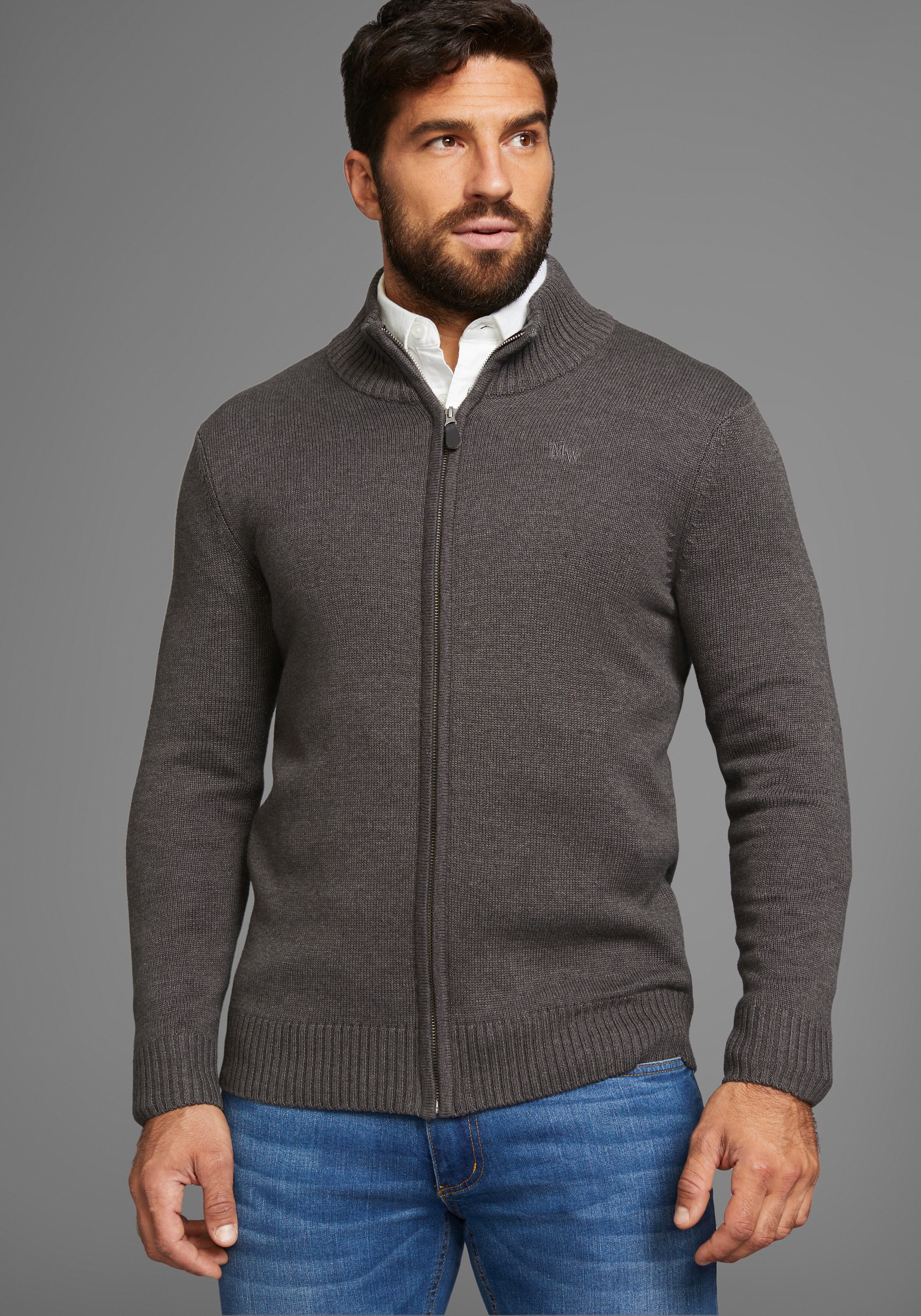 Mans World Strickjacke "in vielen Farben Preis- Leistungsbestseller" aus Baumwollmischung, bequeme Paßform