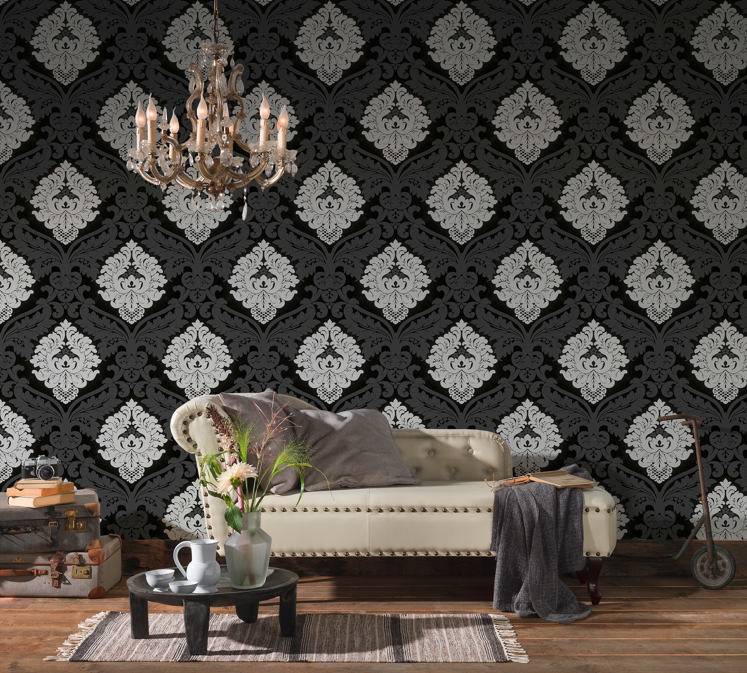 living walls Vliestapete »Flock«, Barock, Ornament Tapete Barock