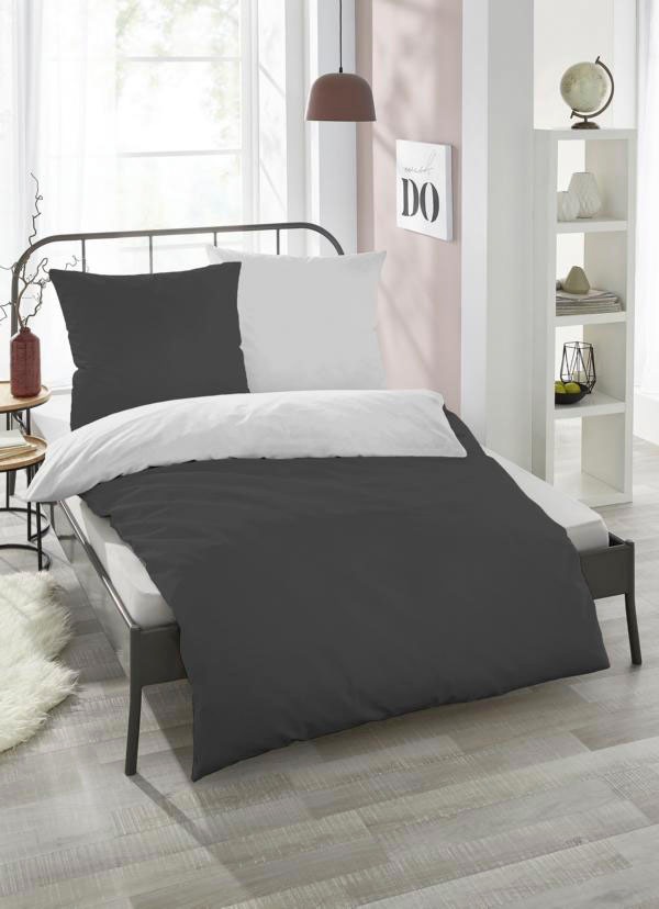 Castell - Markenbettwäsche Wendebettwäsche "Uni-Microfaser-Satin in Gr. 135 günstig online kaufen