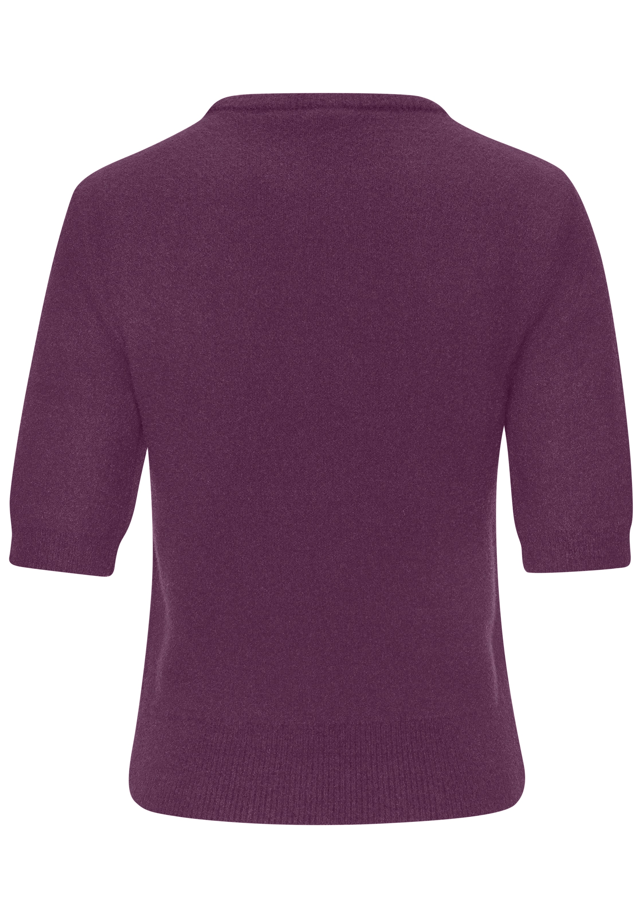LASCANA Kurzarmpullover, flauschiger Strickpullover, figurnaher Schnitt