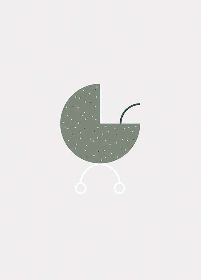 Komar Bild »Baby Hello World«, Figuren, (1 St.), Wandbild zur Dekoration - ohne Rahmen