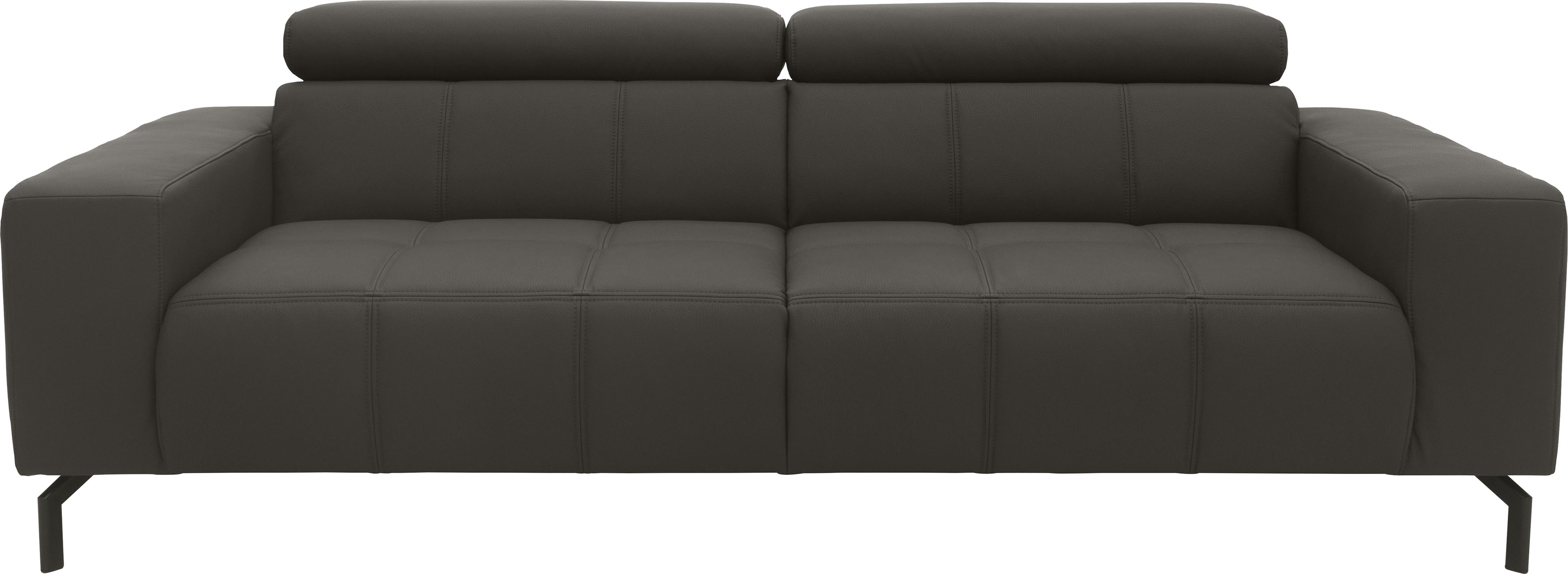 DOMO collection 2,5-Sitzer "Cunelli, moderne Sitznähte als Designelement, fester Sitzkomfort" whlw. verstellbare Kopfteile, passend für gängige Saugroboter