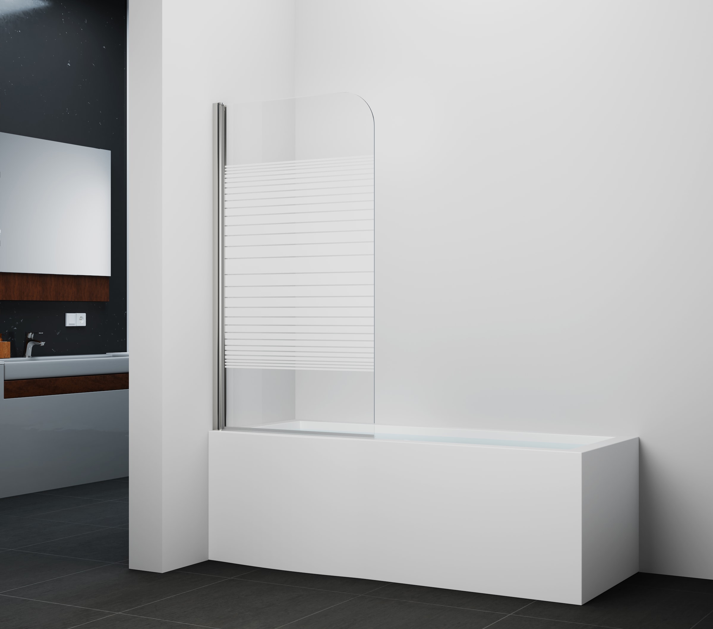 Marwell Badewannenfaltwand »Pulse 1« mit Aluminiumprofil