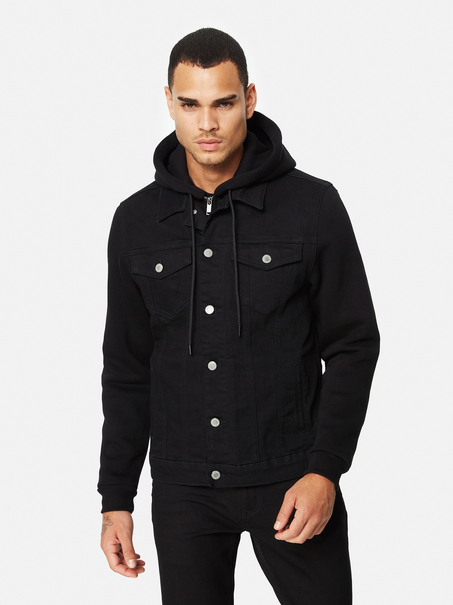 Mavi Jeansjacke »JERRY«, mit Kapuze, Jeansjacke mit Jerseyärmeln