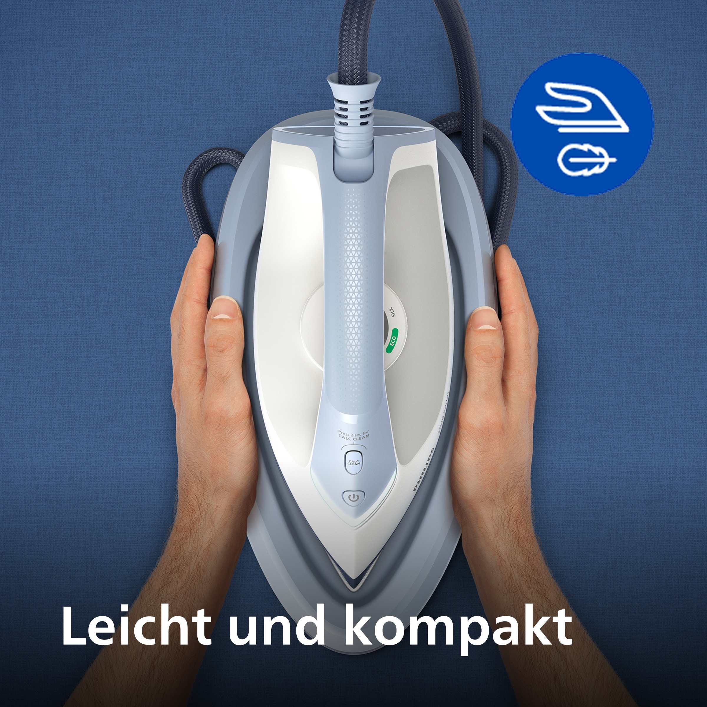 Philips Dampfbügelstation »PerfectCare 3000 Series PSG3000/20, hellblau/dunkelblau/weiß« 1.400 ml Wassertank 2.400 Watt, Vertikaldampf, Keramik-Bügelsohle, 350gr Dampfstoß