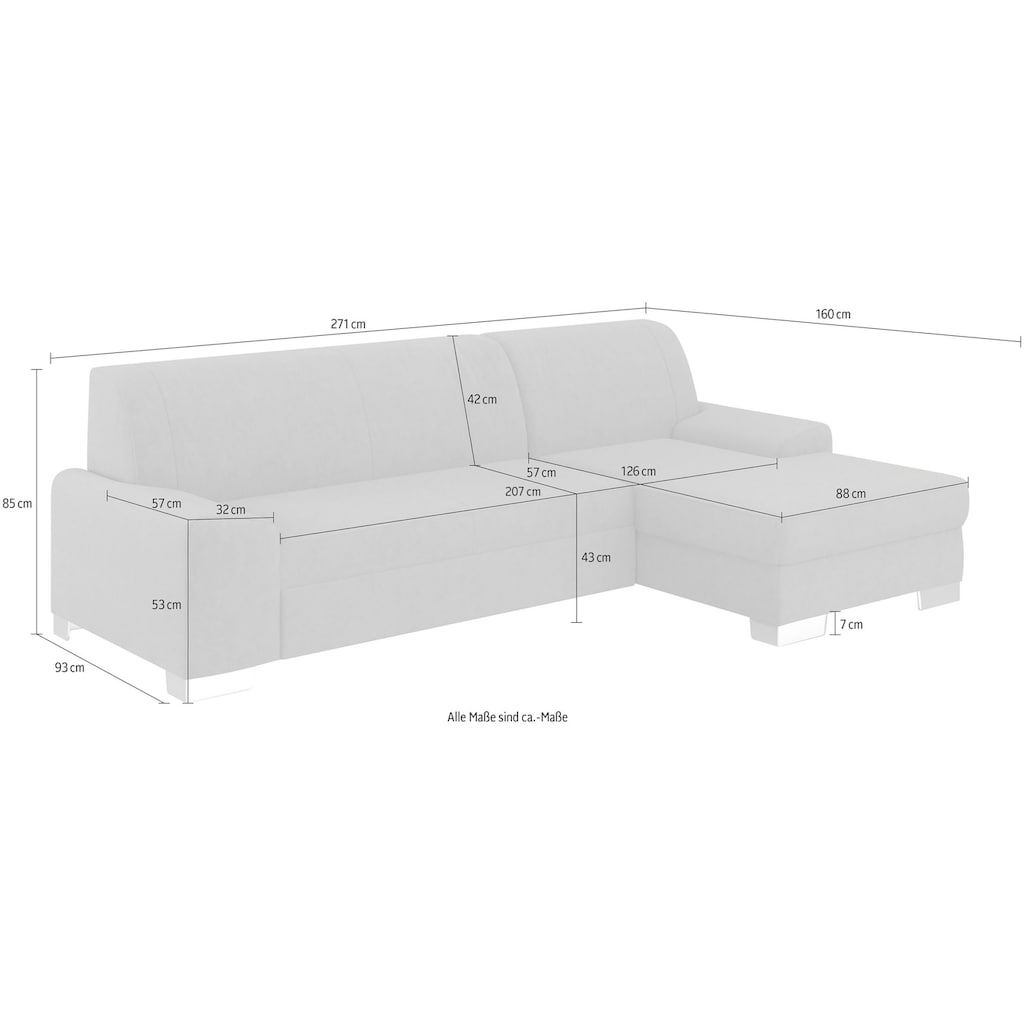 DOMO collection Ecksofa »Anzio L-Form«