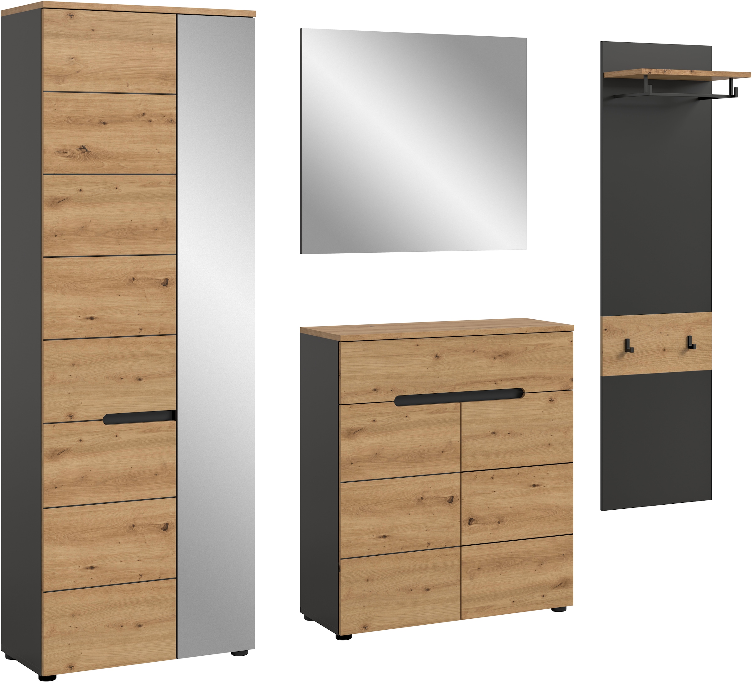 INOSIGN Garderoben-Set, (Set, 4 St., bestehend aus: Garderobenschrank, Komm günstig online kaufen