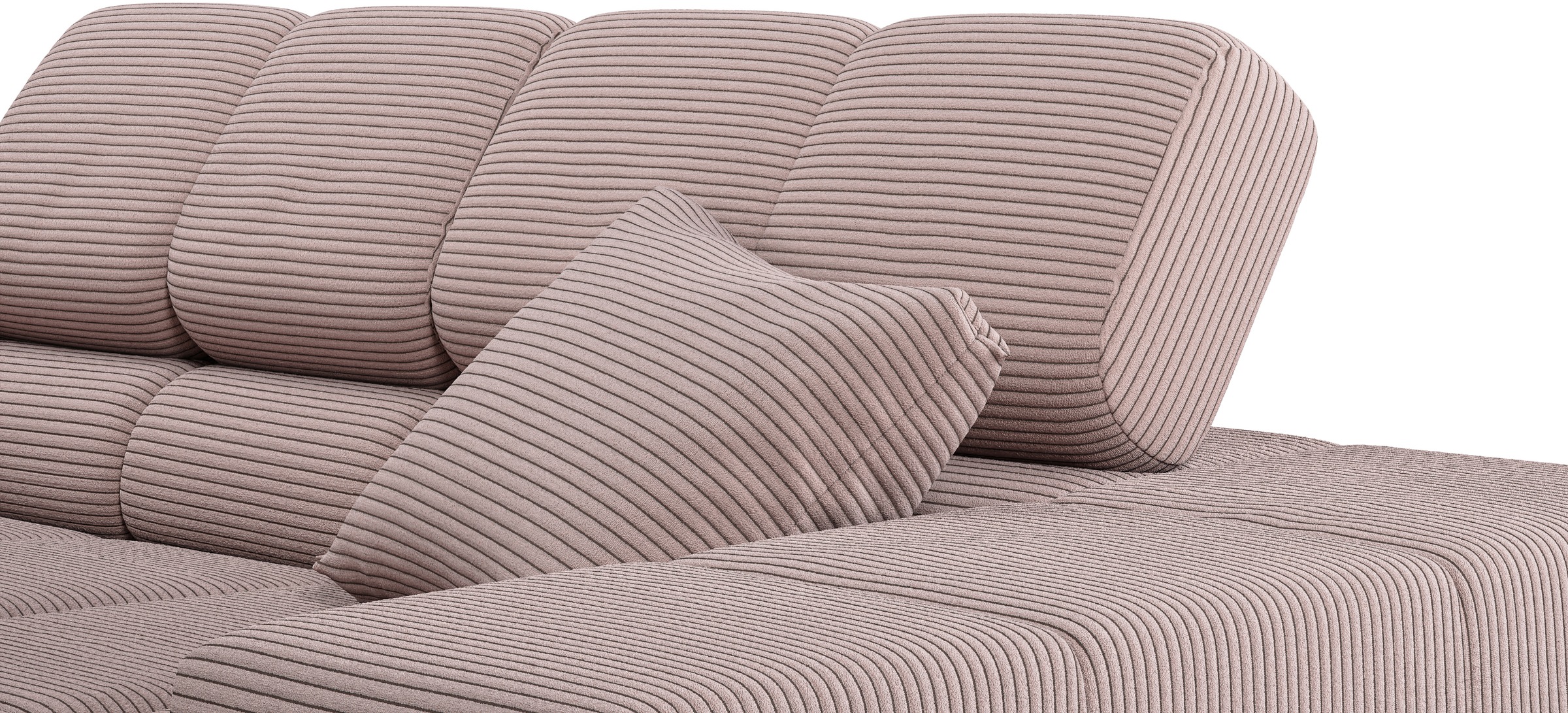 INOSIGN Ecksofa »Ancona incl. Kopfteilverstellung, OTTOs Choice, Breite 319cm, L-Form«, wahlweise motorische Sitztiefenverstellung, auch in Cord + Easy Care