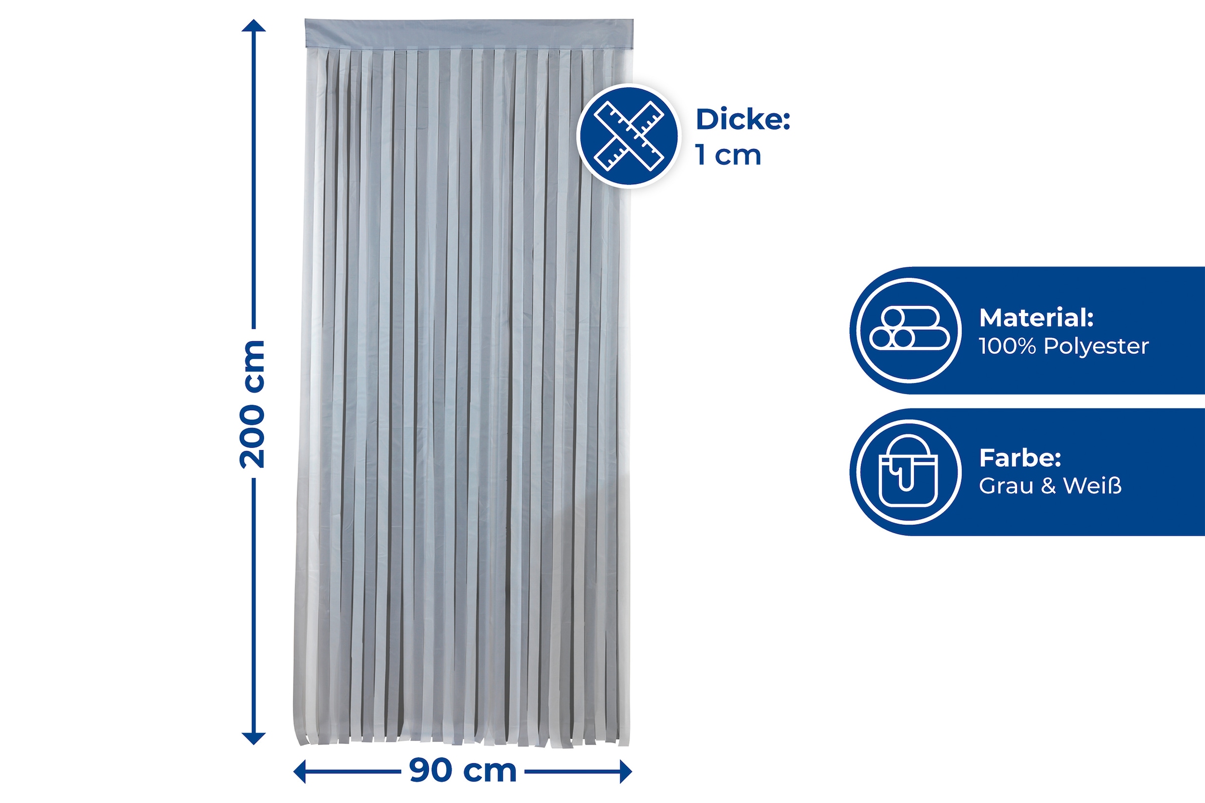 Maximex Türvorhang »Insektenschutz«, (1 St.), Grau-Weiß, zuschneidbar