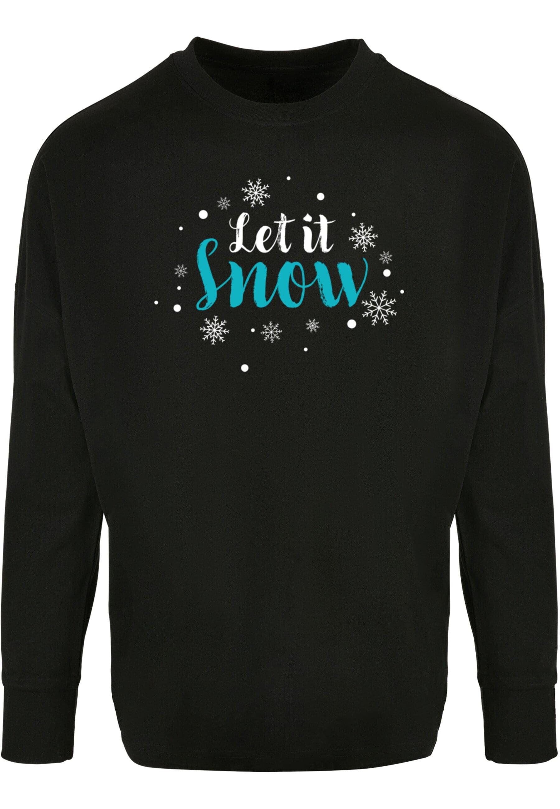 Longsleeve »Merchcode Herren Let it snow Oversized Cut On Sleeve Longsleeve«