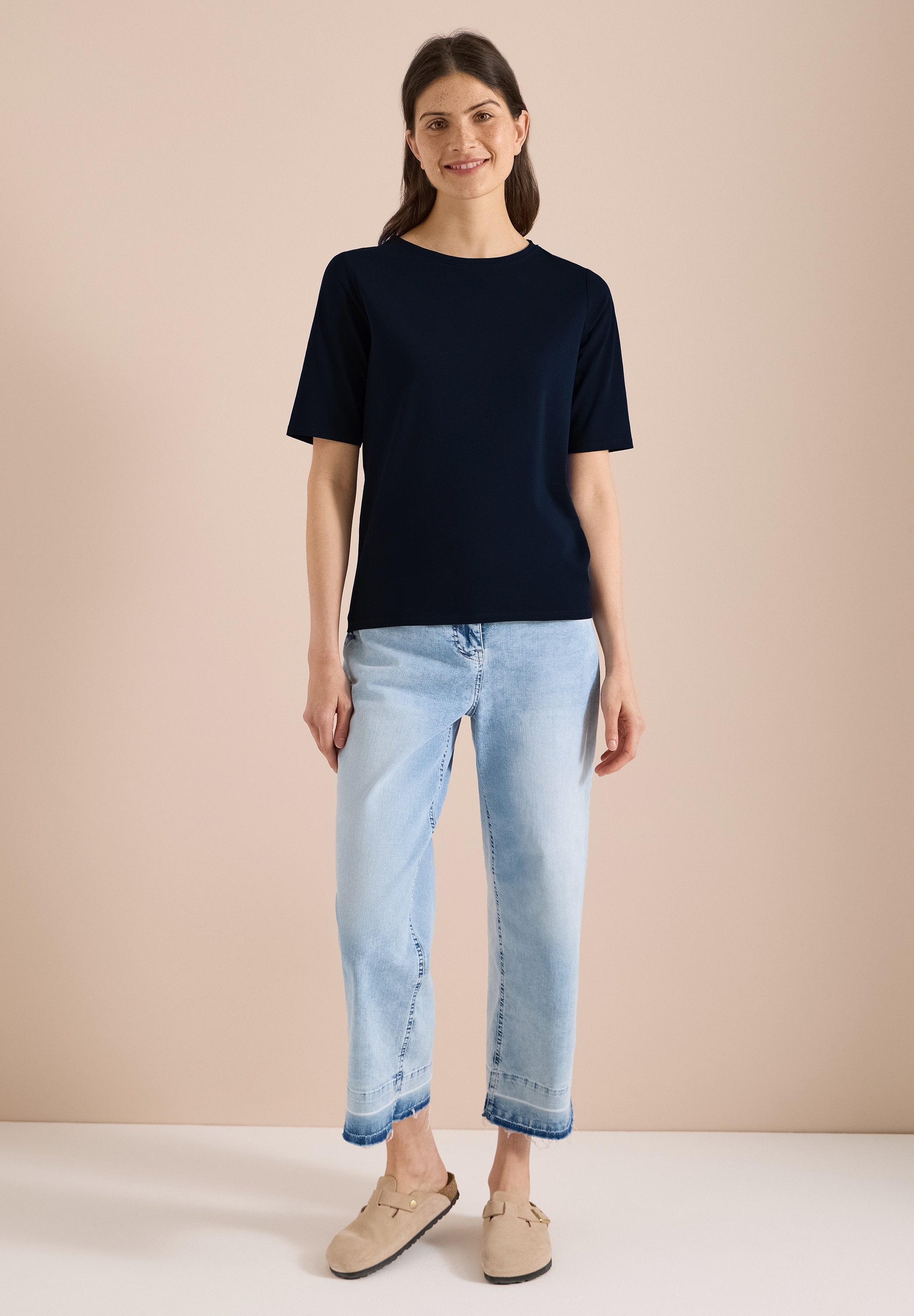 Cecil T-Shirt mit U-Boot-Ausschnitt