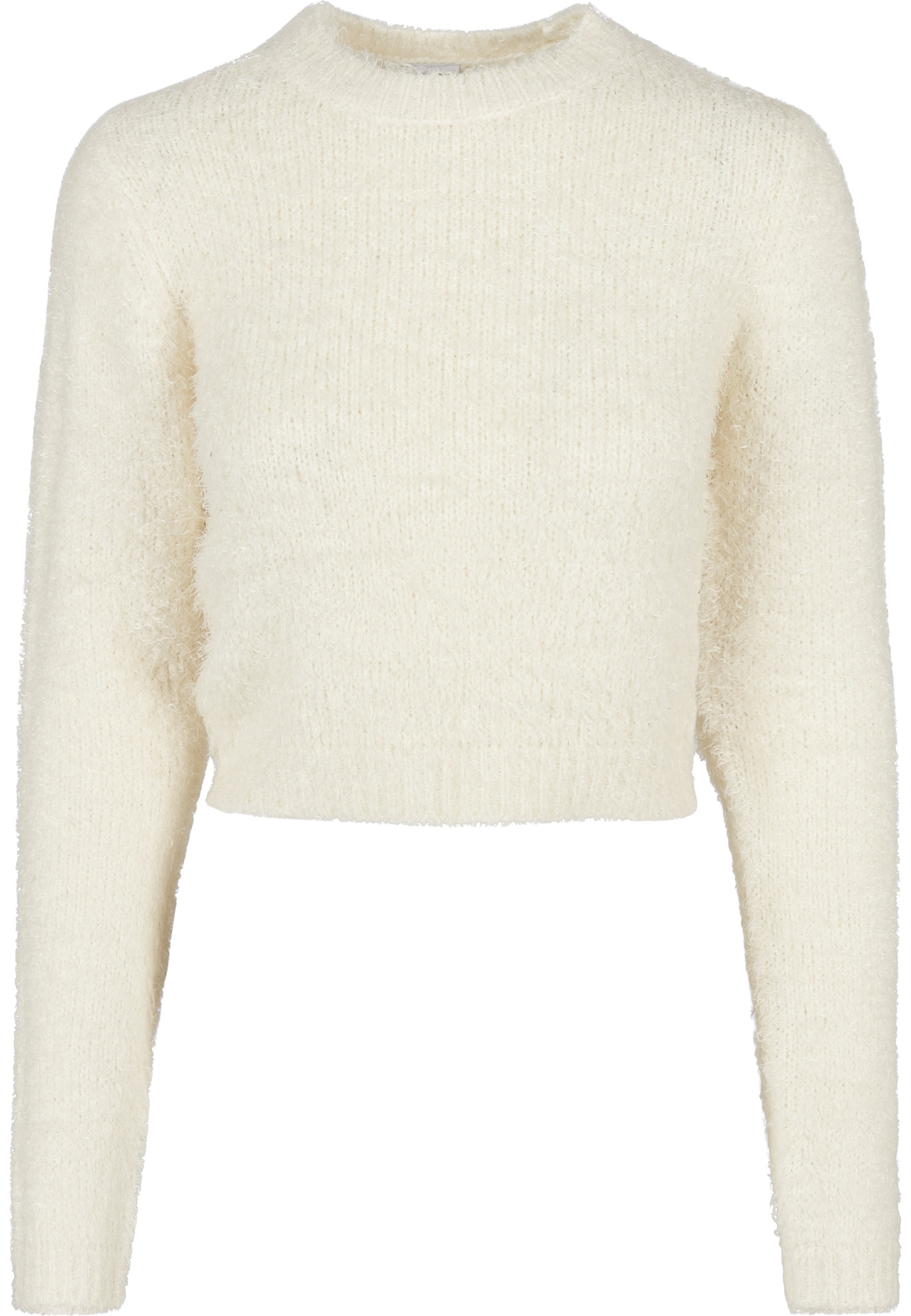 URBAN CLASSICS Sweatshirt "Urban Classics Damen Ladies Cropped Feather Swea günstig online kaufen
