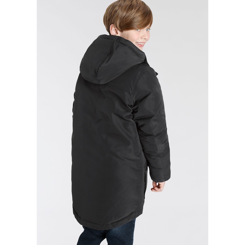 KangaROOS Parka »Outdoorjacke mit Reflektoren«, mit Kapuze